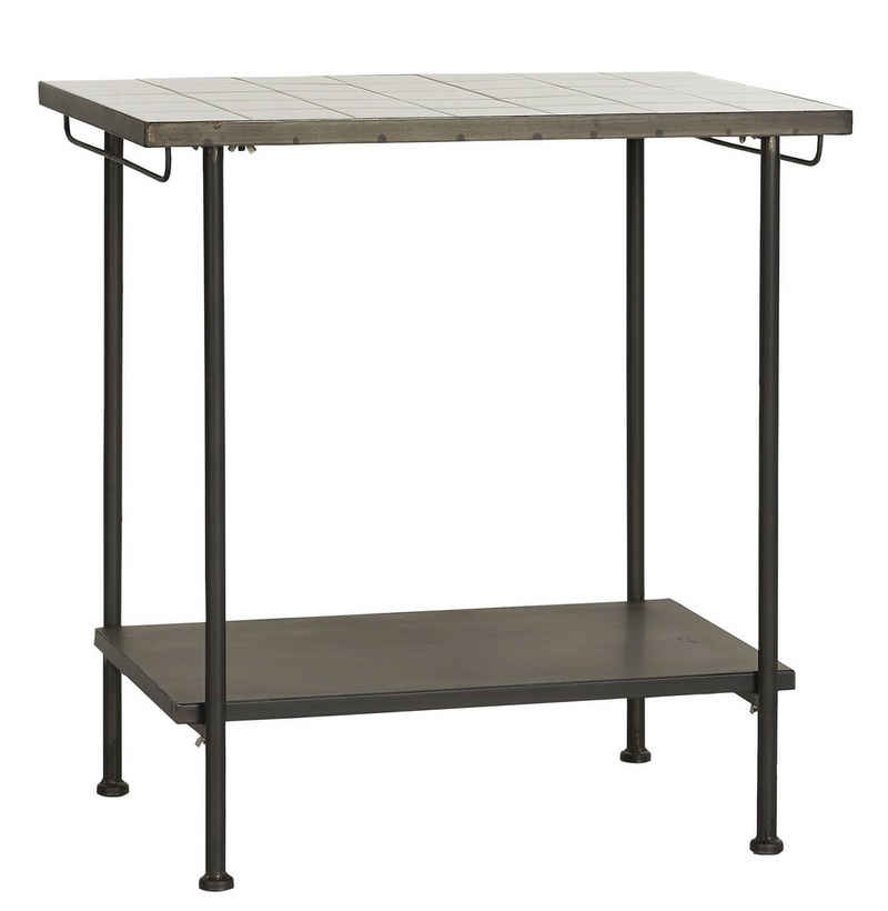 Ib Laursen Beistelltisch Fliesentisch Tisch Beistelltisch Arbeitstisch Metall Fliesen Ib