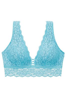 Vivance Bralette ohne Bügel, rundherum aus floraler Spitze, Dessous