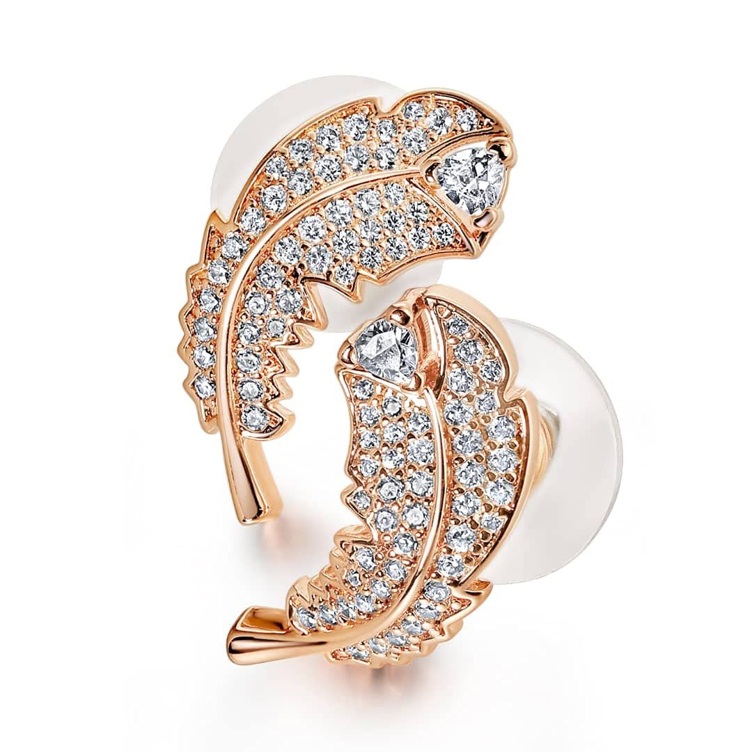 Lisandra Scott Paar Ohrstecker Ohrringe Engelsflügel mit Funkelnden Zirkoni günstig online kaufen