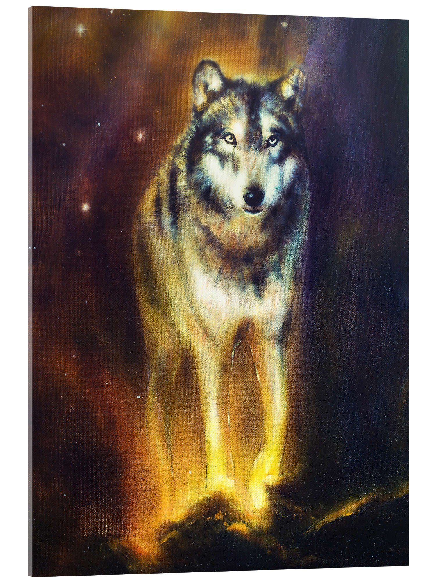 Posterlounge Wandbild Kosmischer Wolf, Kidz Collection, erhältlich als Poster, Leinwandbild, Wandsticker oder Acrylglasbild