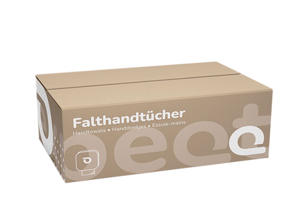 Huchtemeier Papierhandtuch Falthandtücher V-falz, Papierhandtücher 3200/5000 Blatt (3200-St)