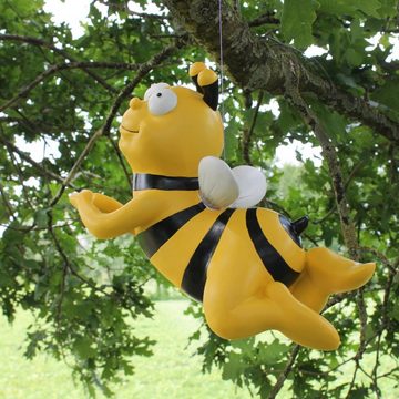 colourliving Dekofigur Bienen Figur fliegend 33 cm Gartenfigur Biene (witzige Dekoration), robust verarbeitet, handbemalt