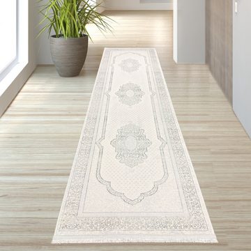 Teppich Modern-klassischer Teppich mit dezentem orientalischem Design in grau, TeppichHome24, rechteckig, Höhe: 5 mm
