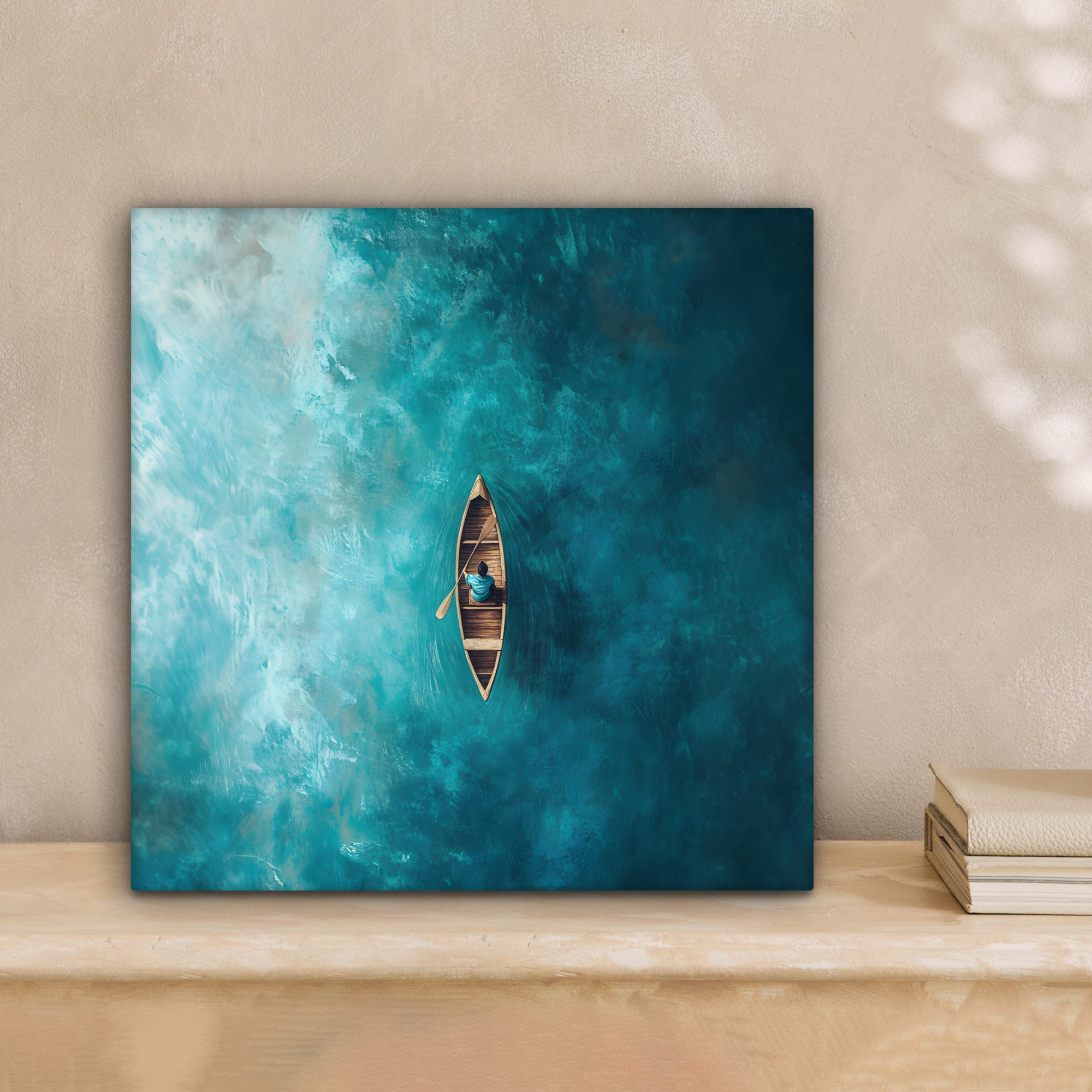 OneMillionCanvasses® Leinwandbild Boot - Wasser - Blau, Fotodruck (1 St), W günstig online kaufen