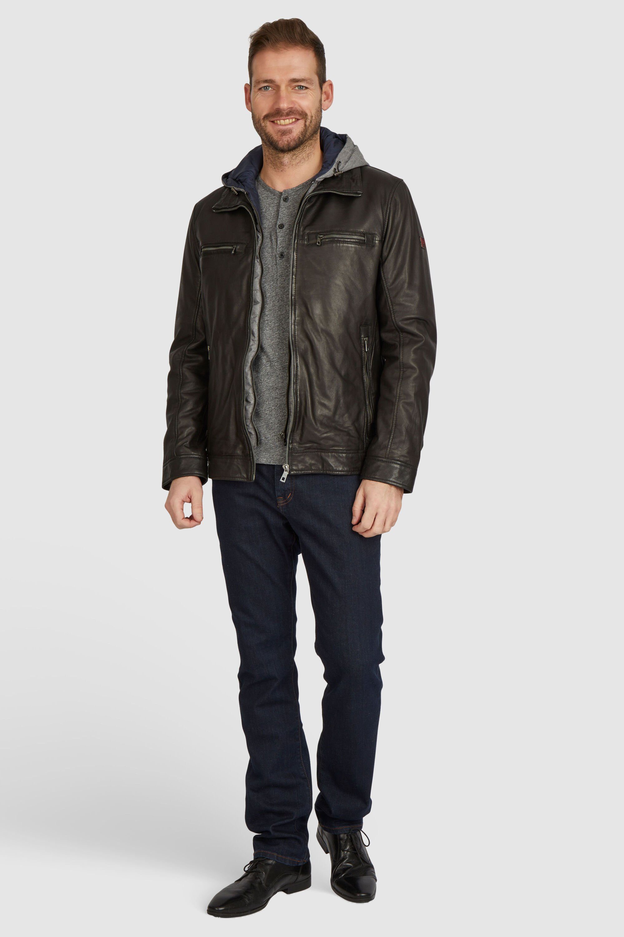 bugatti Lederjacke BUAURELINO (1-St) im 2-in-1-Look – Bild 5 von 5