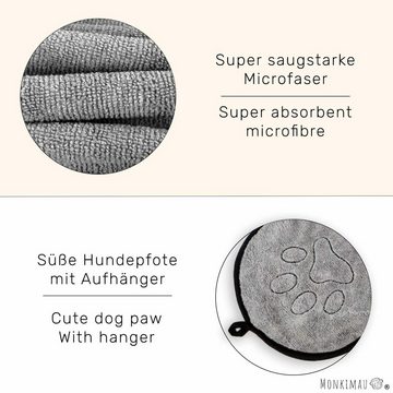 Monkimau Hundebademantel Mikrofaser Hundehandtuch - hellblau