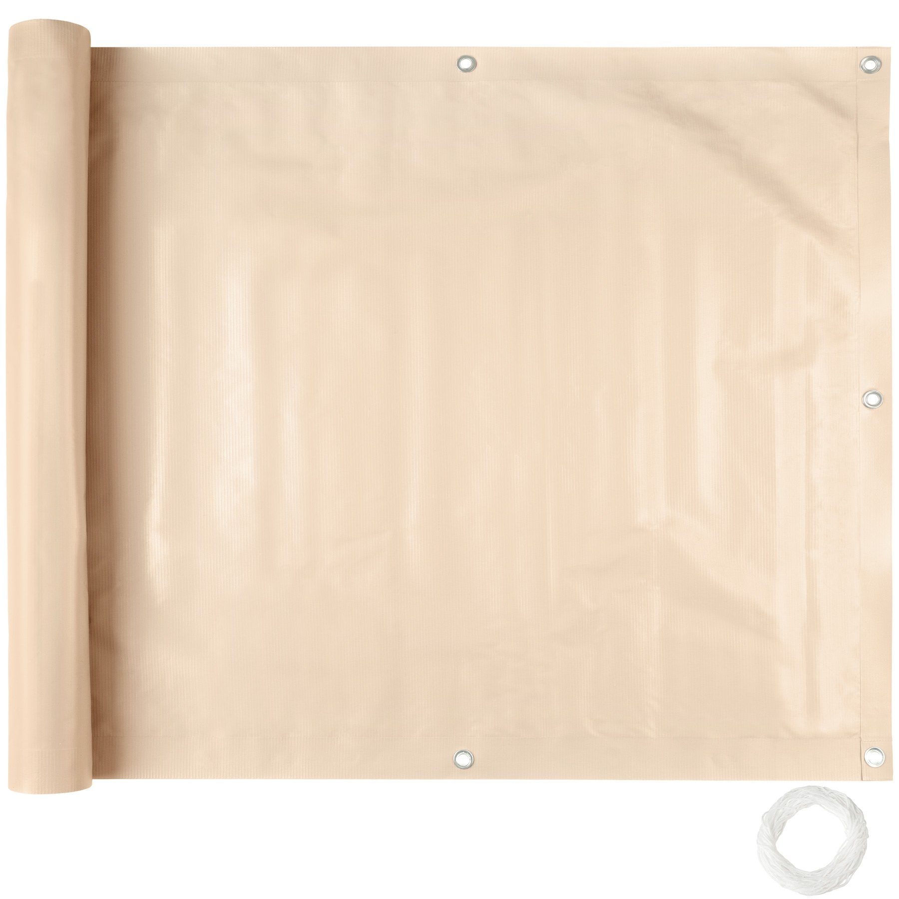 tectake Balkonsichtschutz Balkonbespannung witterungsbeständig und pflegeleicht