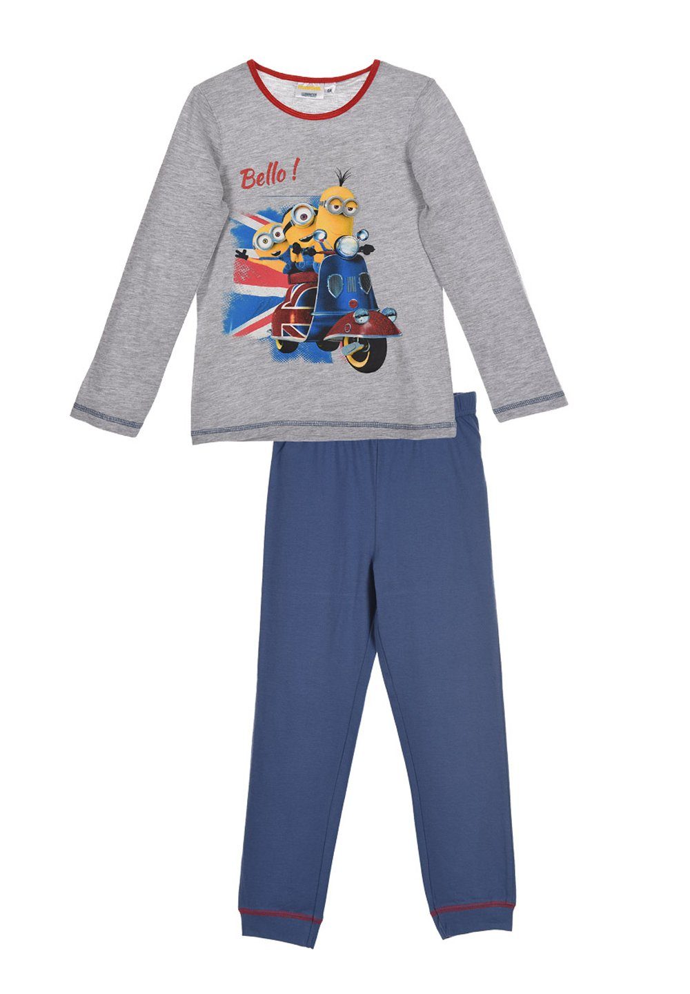 Minions Schlafanzug Kinder Jungen Pyjama langarm Nachtwäsche (2 tlg)