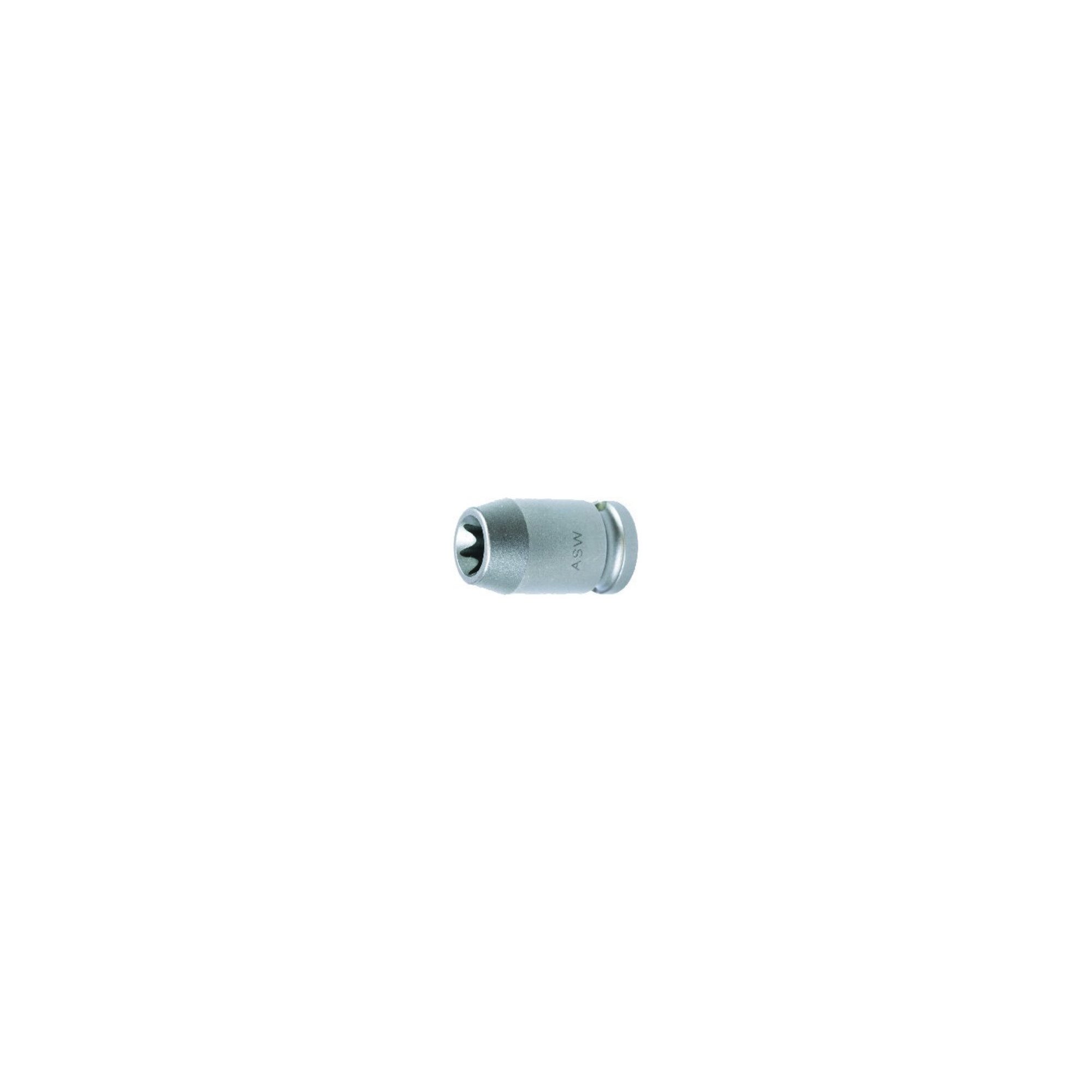 ASW Steckschlüssel ASW Kraftschraubereinsatz E18 1/2 Zoll 4KT Gesamt-L.38mm Form G12,5