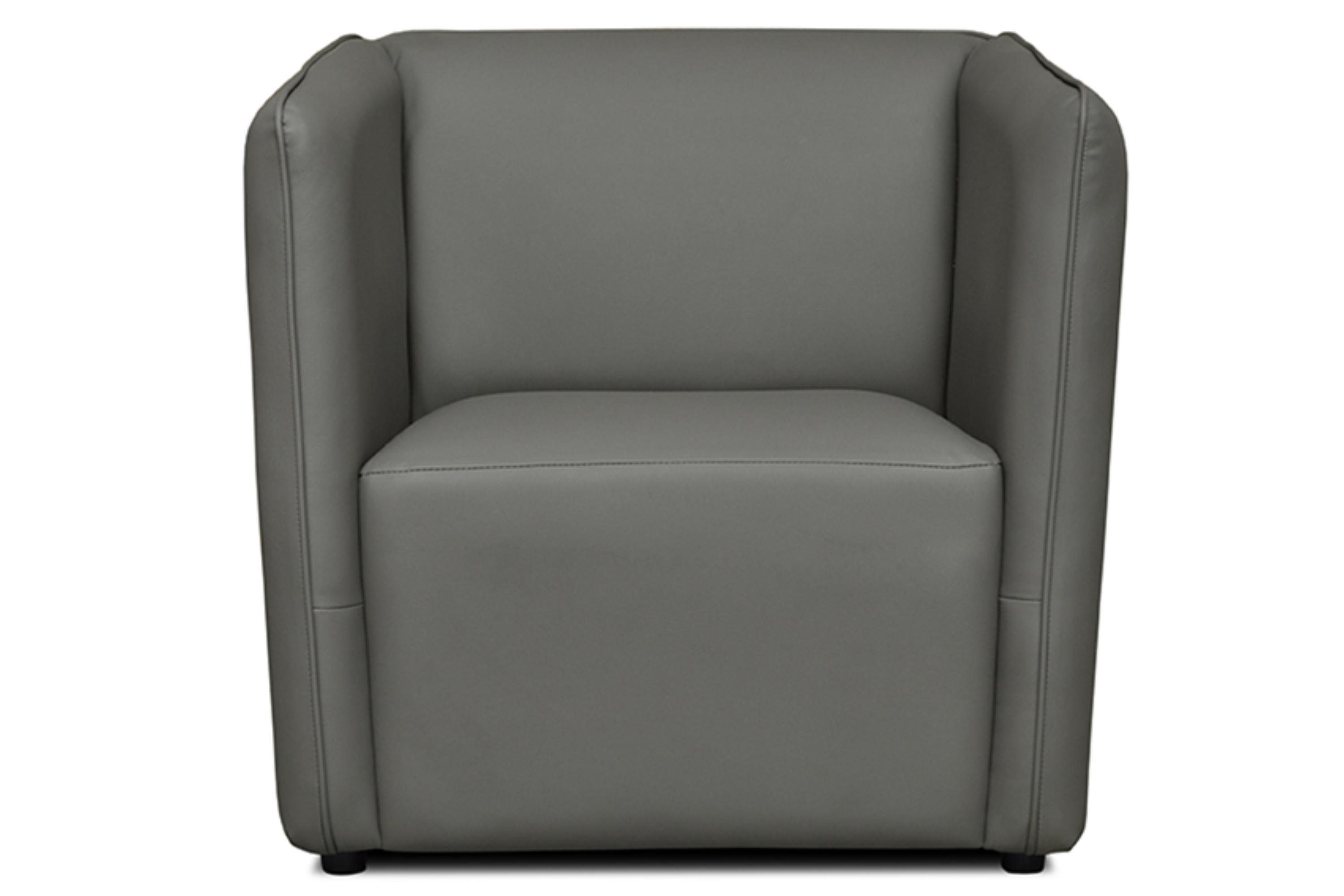Konsimo Cocktailsessel UMBO Sessel, ideal für kleine Zimmer, Hochelastischer Schaumstoff im Sitz grau | grau