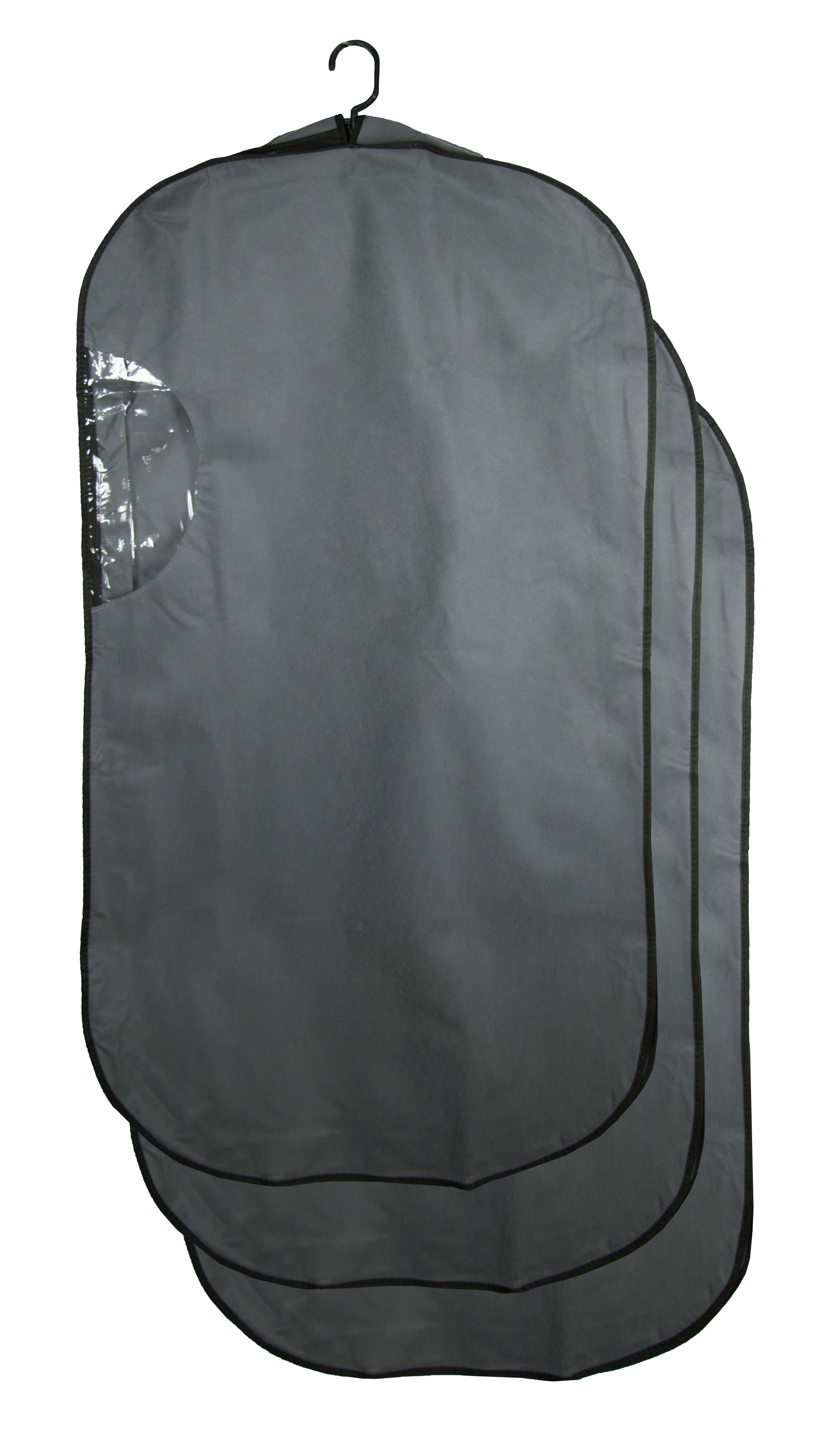 ZOLLNER Kleidersack (3 St) Vliessstoff mit PVC, mit Sichtfenster