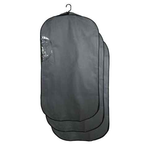 ZOLLNER Kleidersack (3 St) atmungsaktiv, Vliessstoff mit PVC, mit Sichtfenster