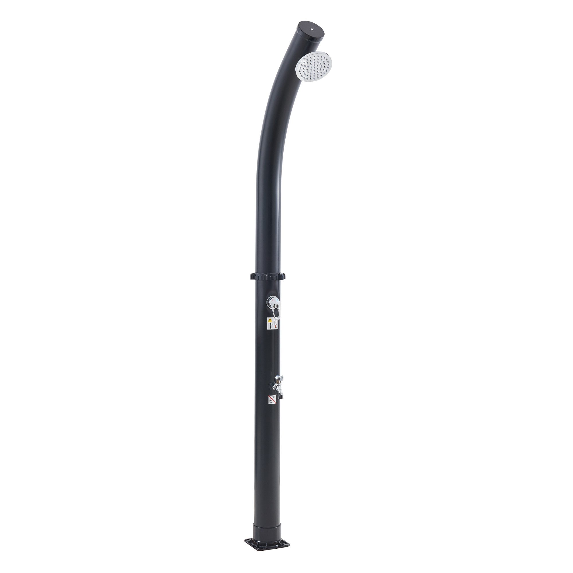 casa.pro Solardusche, »Kebomi« mit Fußdusche bis 60 °C Kunststoff 216 cm 18 L Schwarz