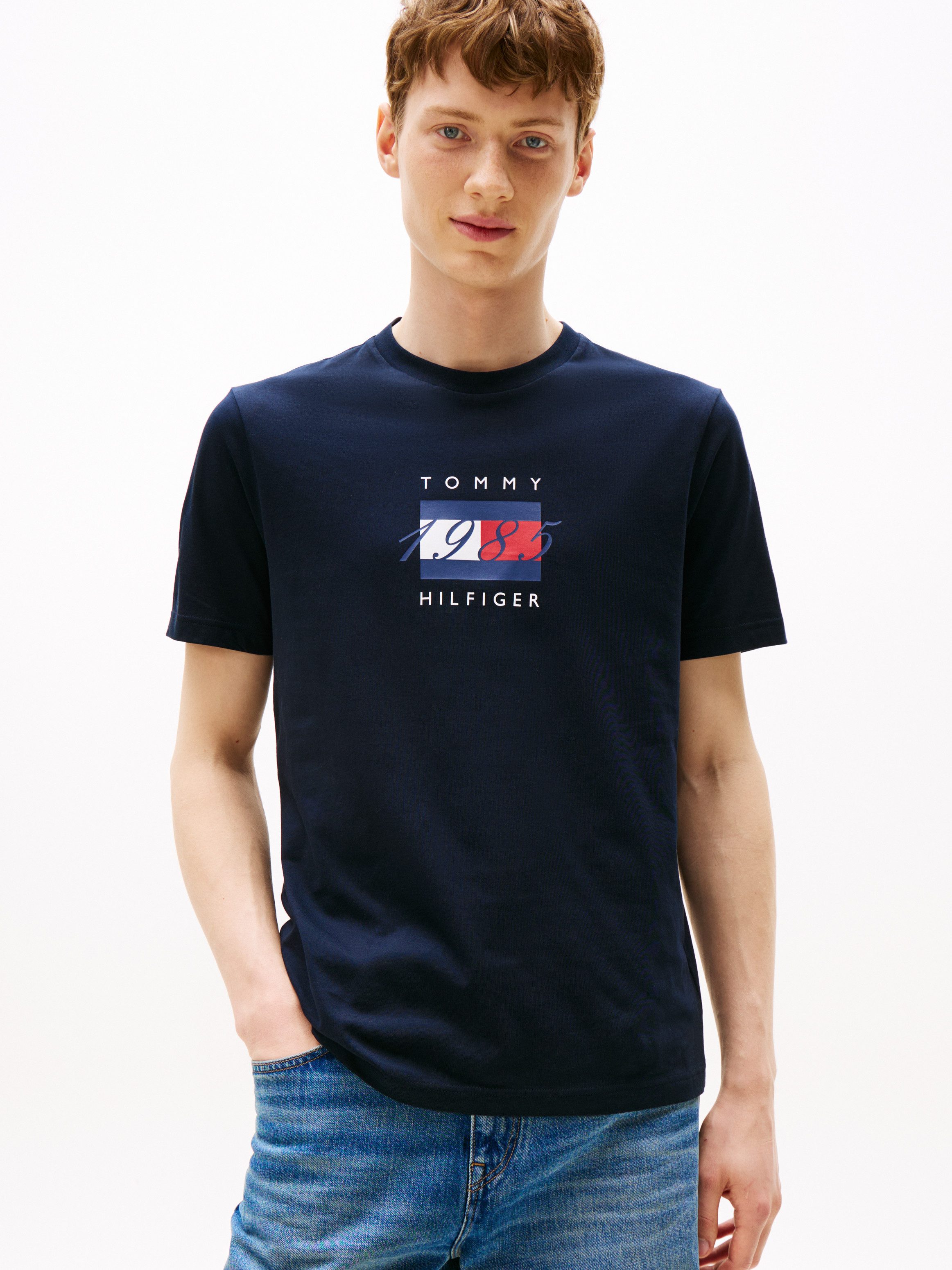 Tommy Hilfiger T-Shirt LINEAR FLAG GRAPHIC günstig online kaufen