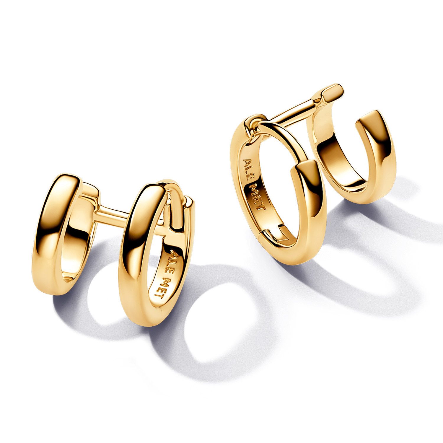 Pandora Paar Creolen Doppel-für Goldfarben günstig online kaufen