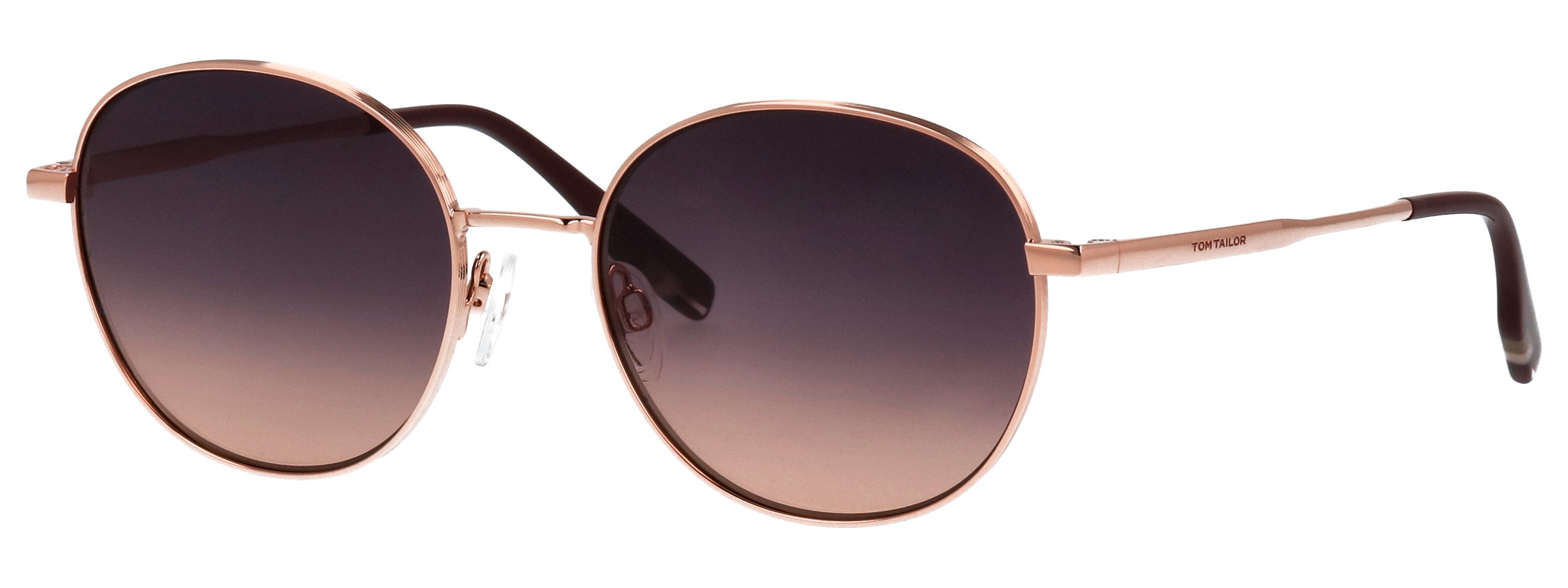 TOM TAILOR Sonnenbrille Modell 675000 Form Rund, Logoschriftzug auf Bügel, Metallfassung