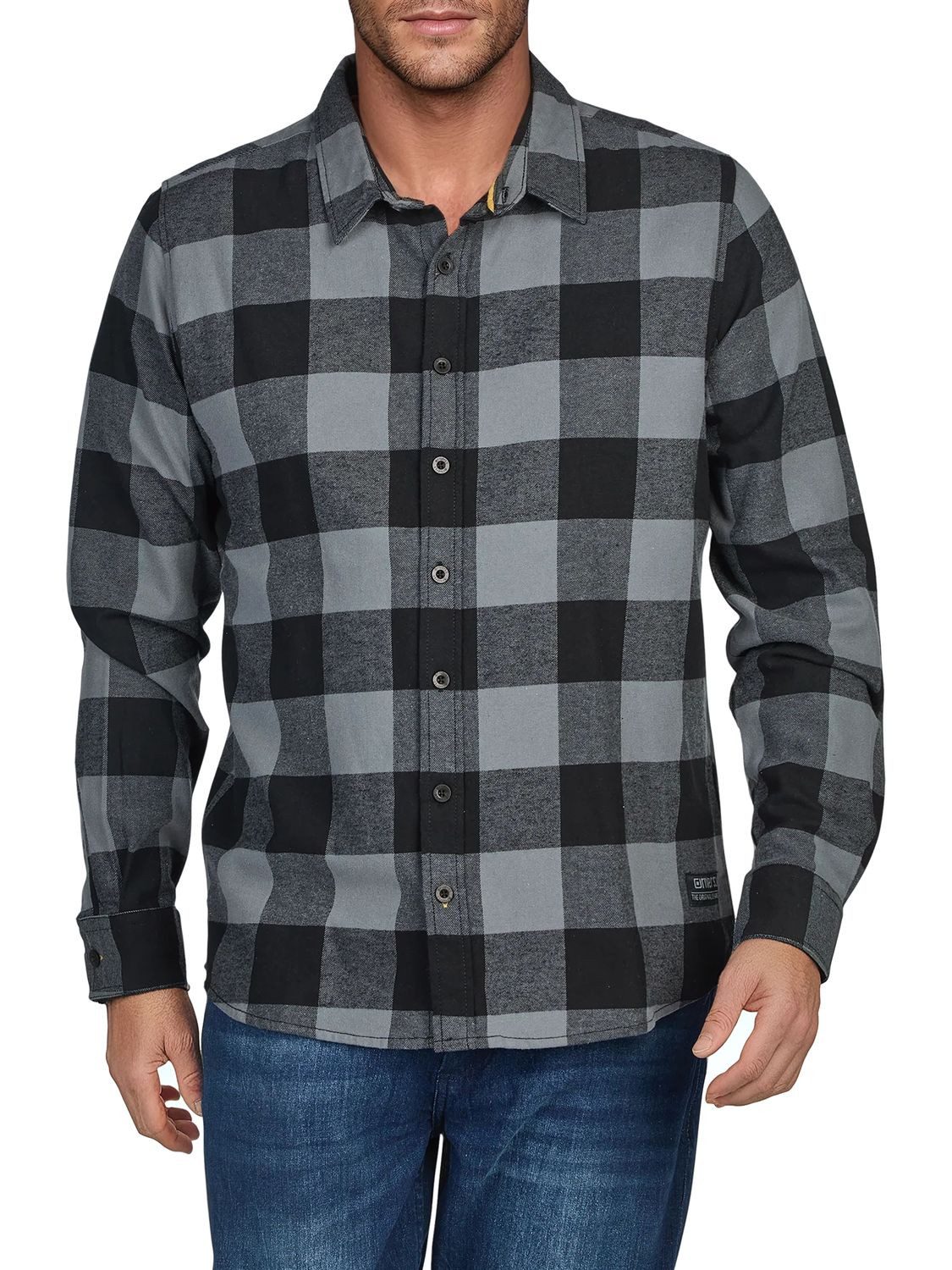 riverso Langarmhemd Herren Karohemd RIVArne Regular Fit (1-tlg)