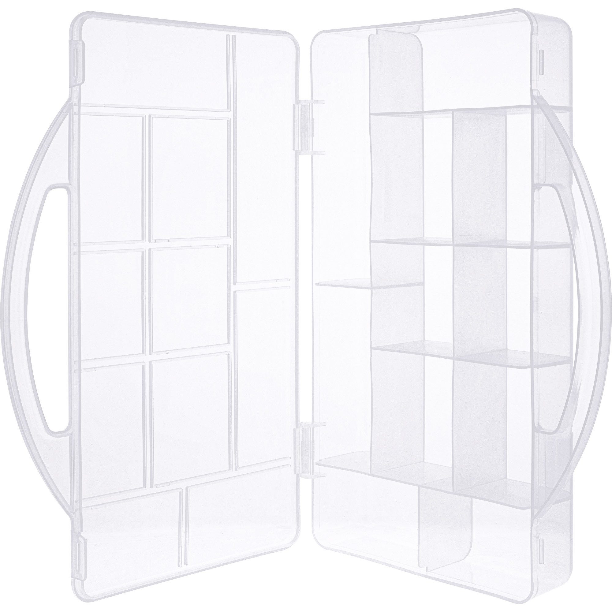 Inline Aufbewahrungsbox Kleinteilebox, 11 Fächer, Abmessungen: 271x186x40mm, transparent
