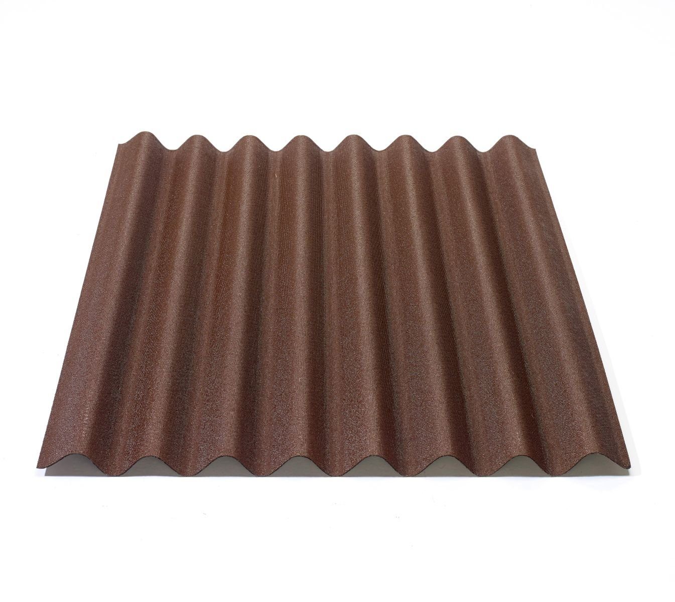 Dachpappe Dachplatte Easyline® Wellplatte Gartenhaus, Farbe: braun