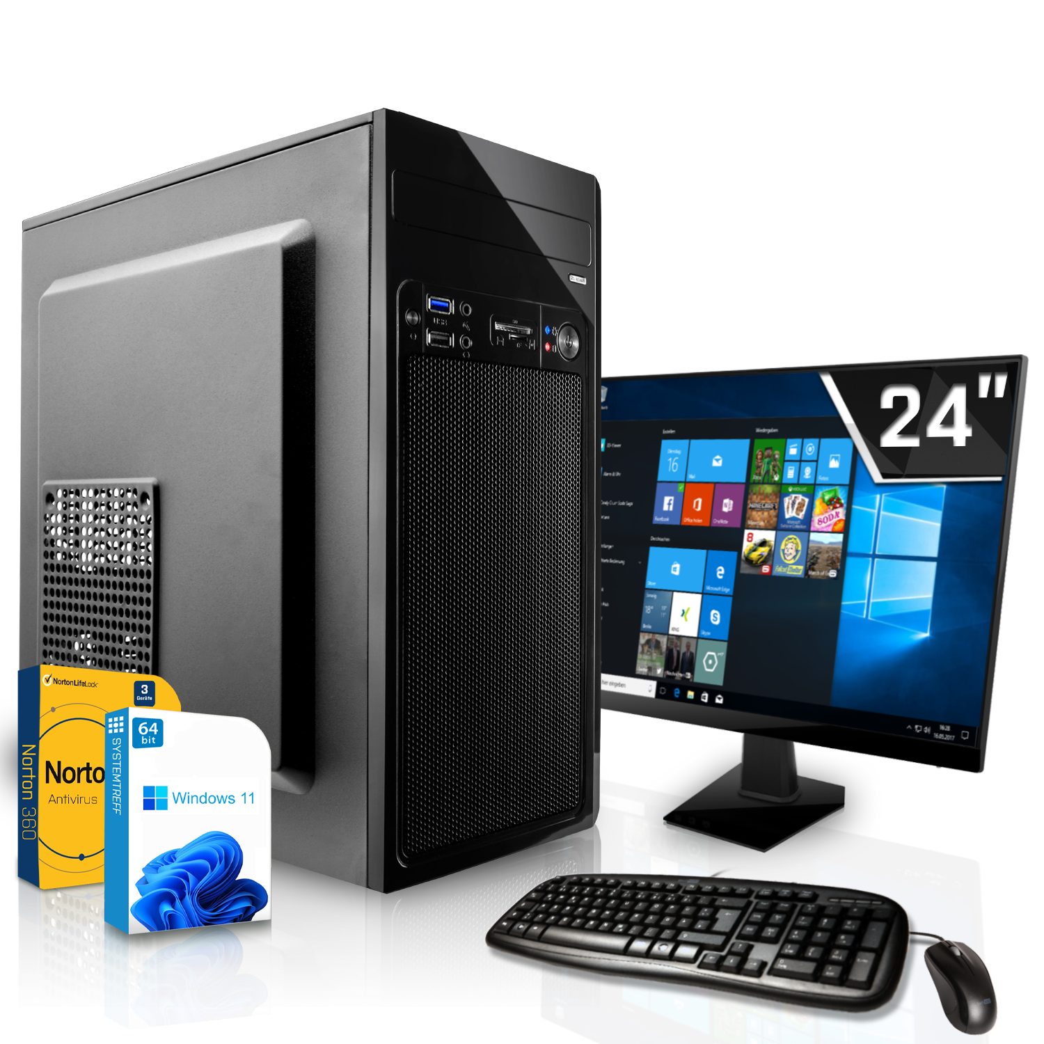 SYSTEMTREFF GT WLAN) 11, GB 10100F, 16 Intel SSD, Windows RAM, Business-PC-Komplettsystem 1000 GB (24\