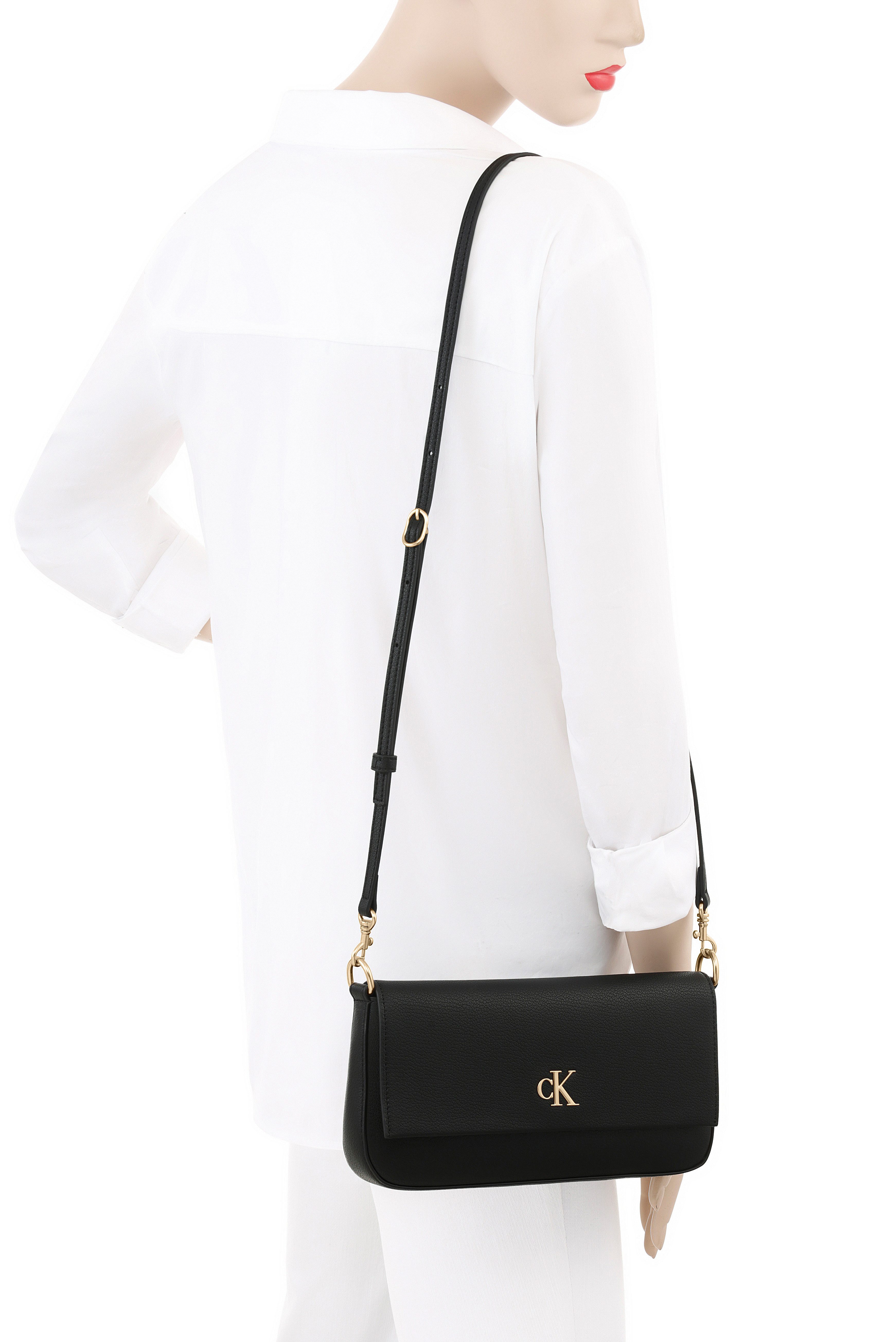 Calvin Klein Jeans Schultertasche MINIMAL MONOGRAM SHOULDER POUCH, Umhängetasche, Damen Handtasche, Henkeltasche mit CK-Logo