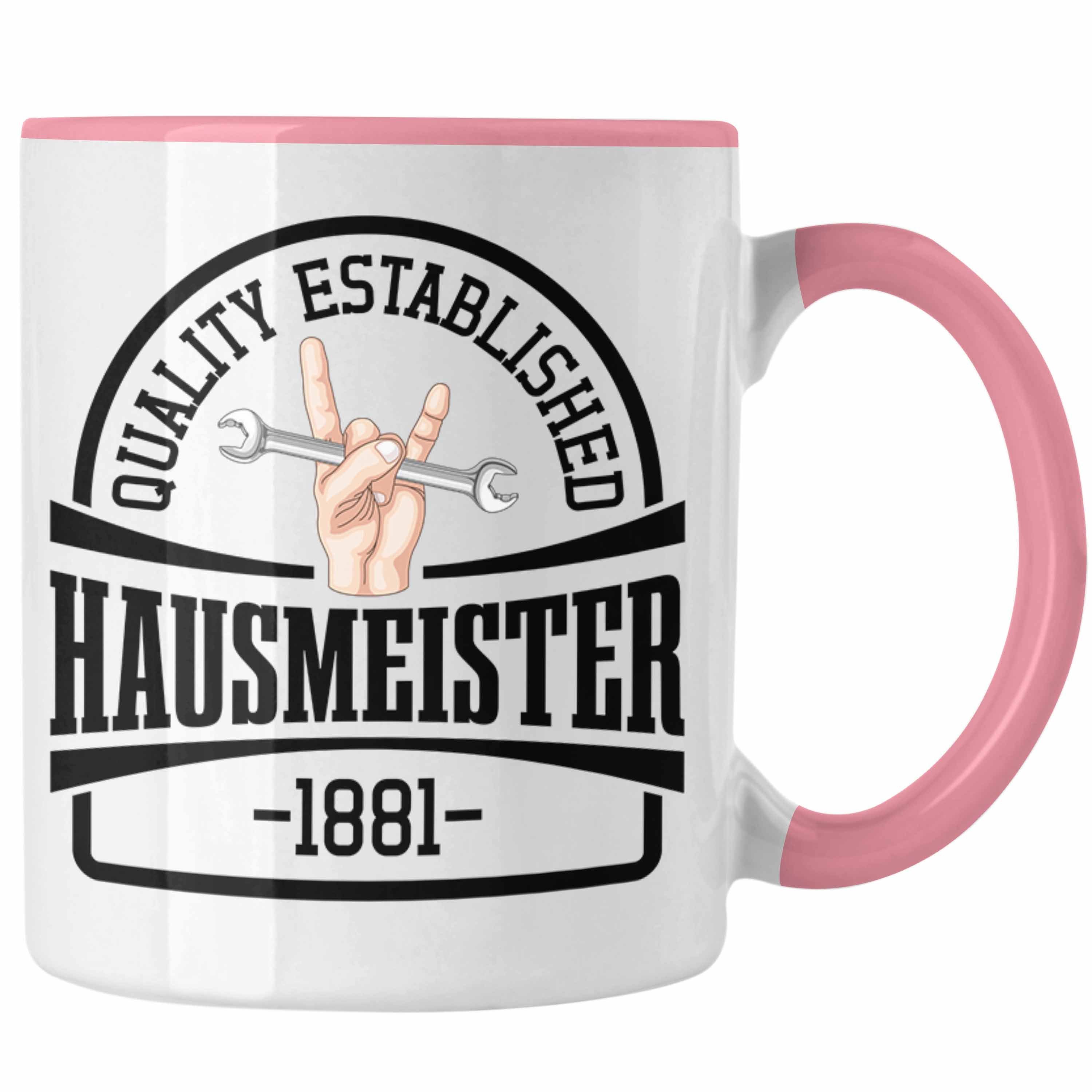 Trendation Tasse Trendation - Hausmeister Tasse Geschenke Lustig Spruch Haustechniker Rosa