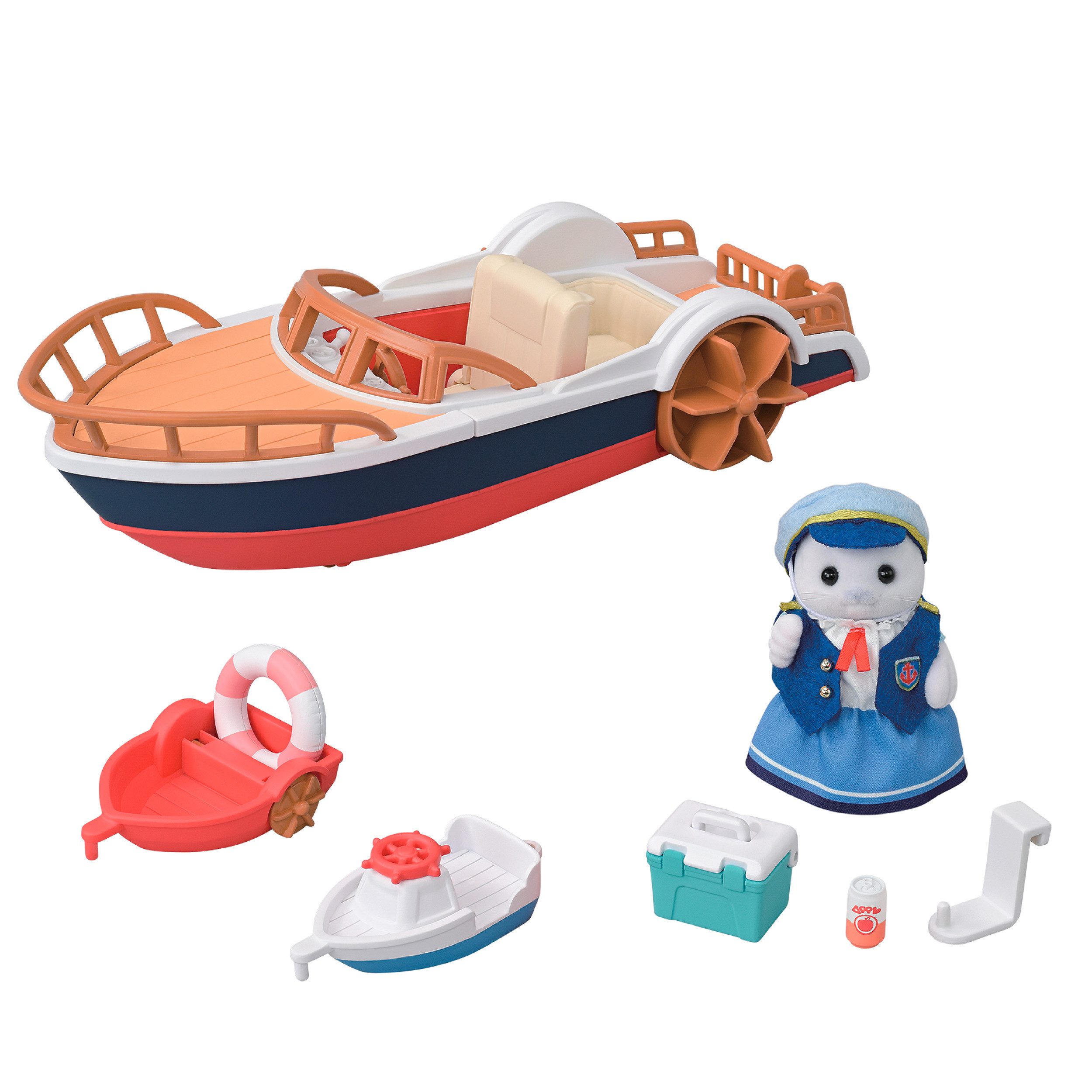 Sylvanian Families Spielzeug-Boot Ausflugsboot mit Robbe