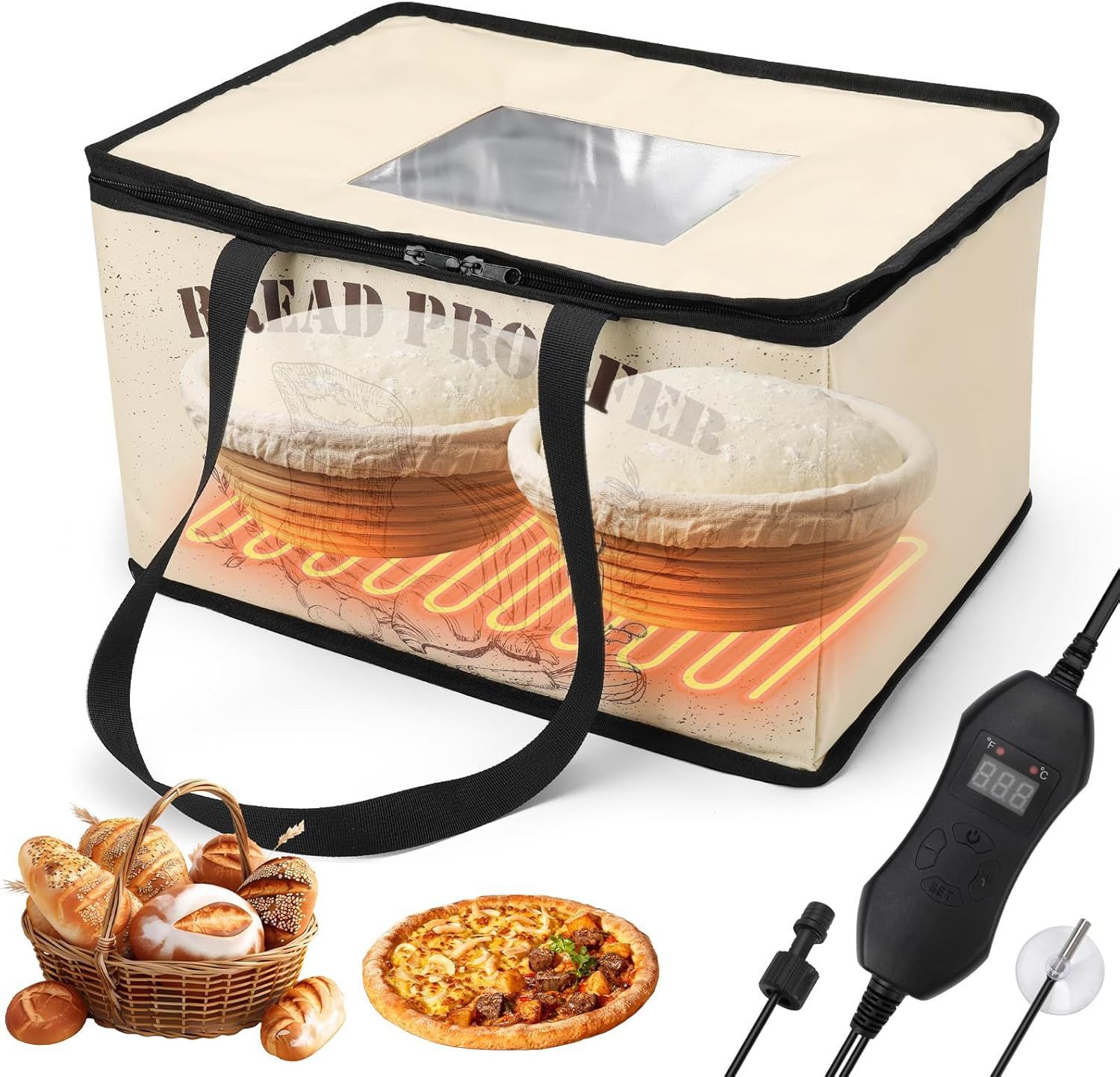 Brotkorb Brotgärbox, Faltbare Teiggärbox, Hausgemachte Sauerteig-Gärbox