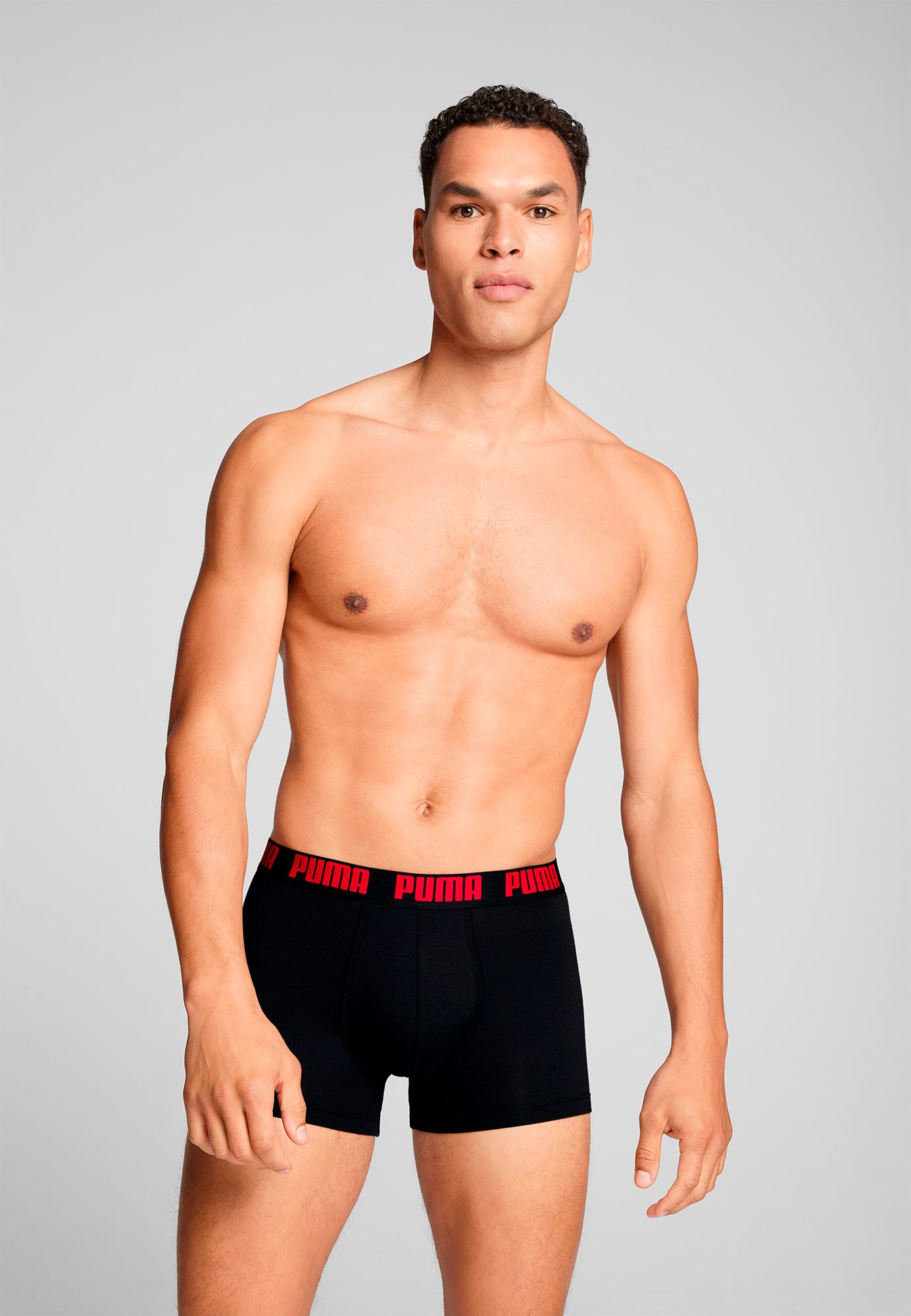 PUMA Boxershorts PUMA MEN EVERYDAY PLACED LOGO BOXERS 2P (2er Pack) mit Logo Webbund