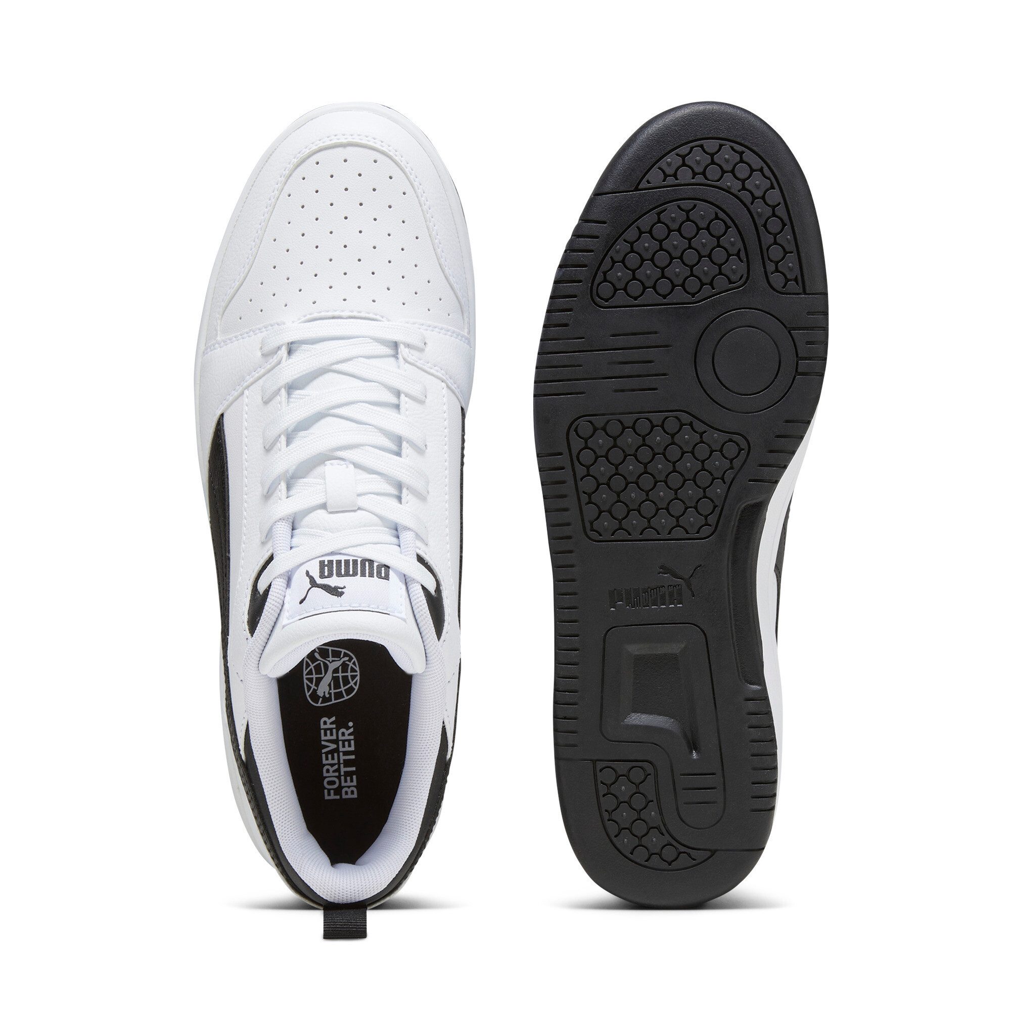 PUMA REBOUND V6 LOW Sneaker niedrig geschnitten, mit Schnürverschluss, aus getrommeltem Leder – Bild 4 von 5