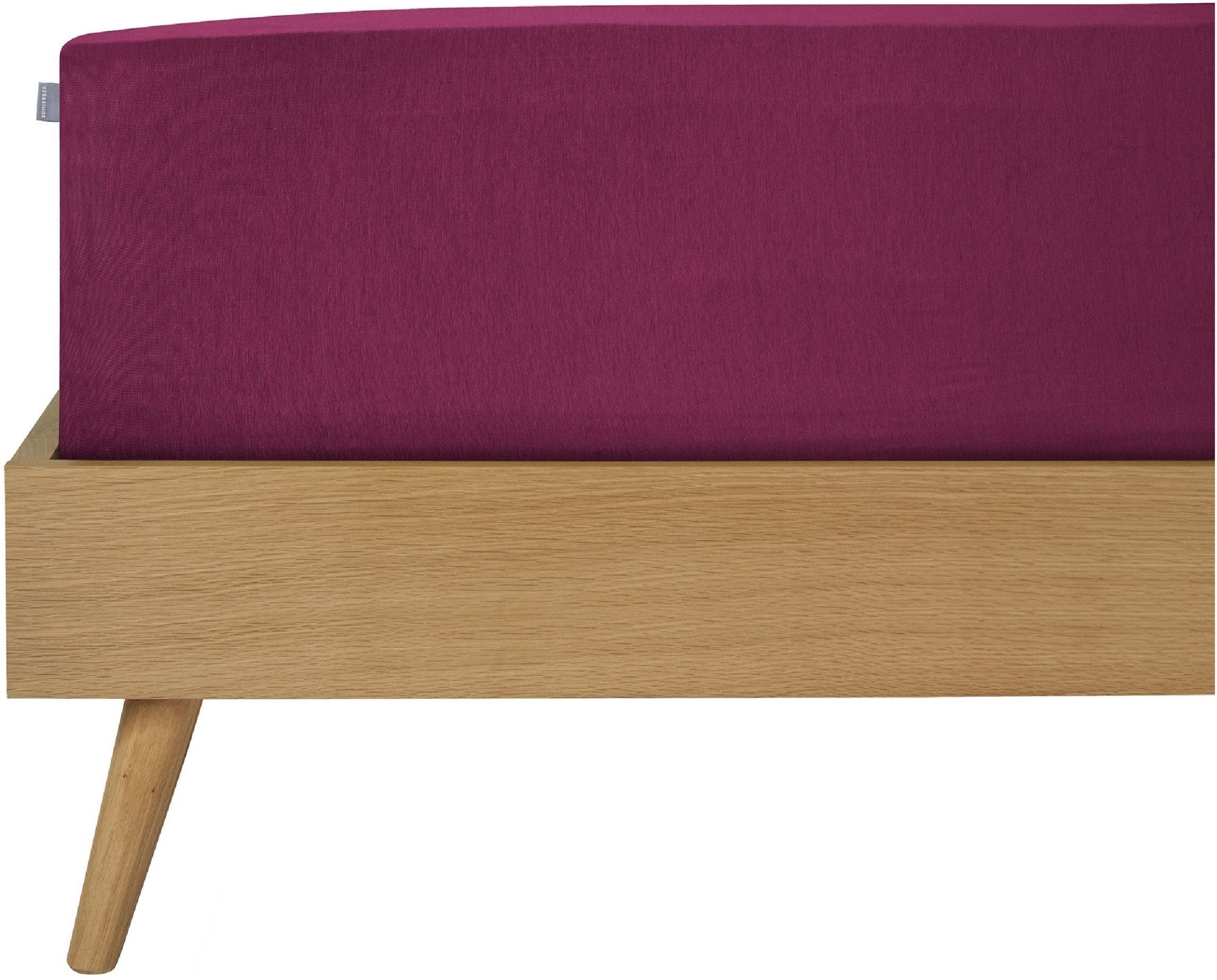 Schiesser Spannbettlaken Jessi aus 100% Baumwolle, Jersey, Gummizug: rundum, (1 Stück), für Matratzen bis zu 22 cm Höhe, OEKO-TEX® MADE IN GREEN