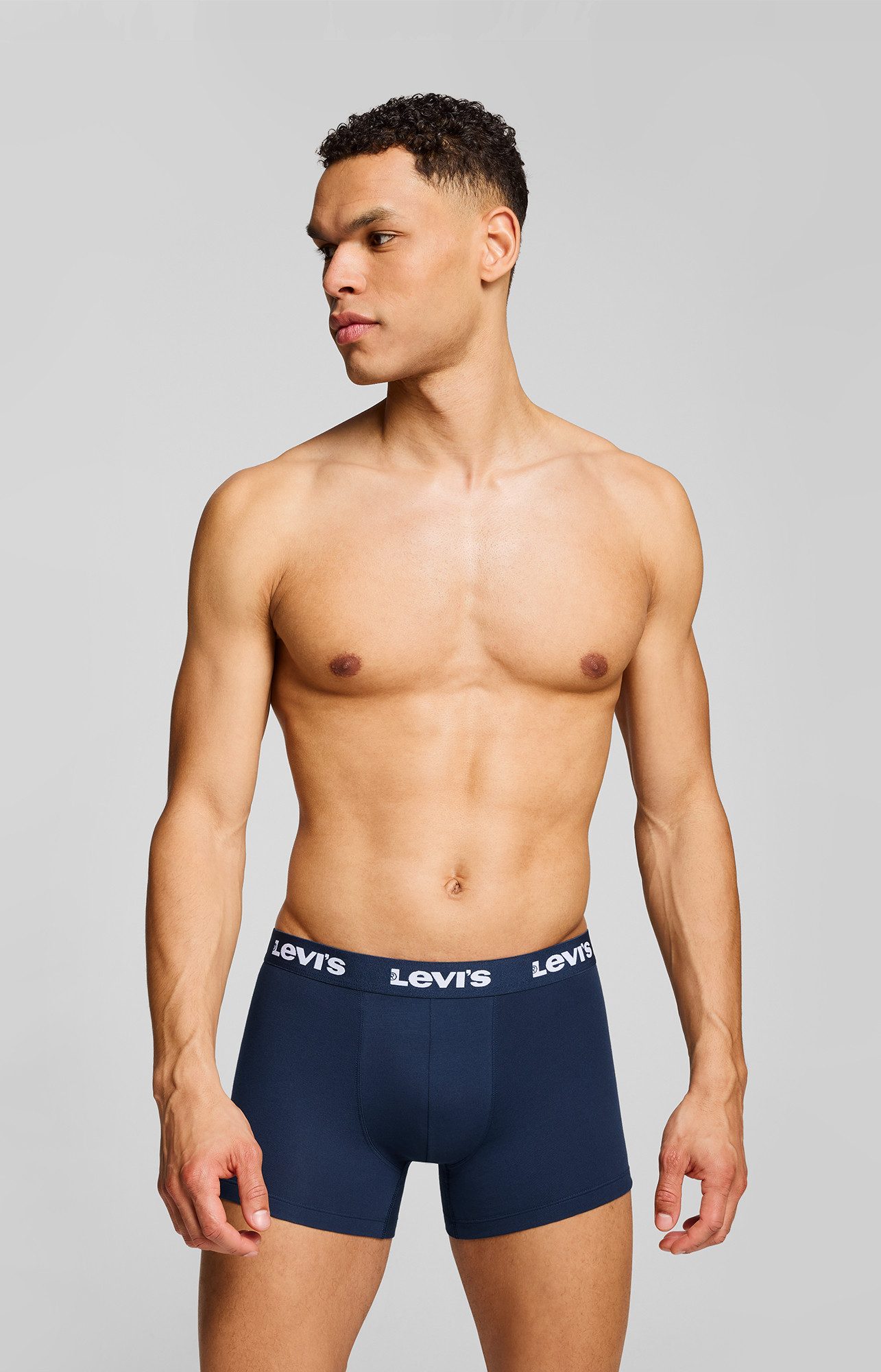 Levi's® Boxershorts LEVIS MEN REPEAT LOGO BOXER BRIEF 2P (2er Pack) ohne Eingriff, Logobund, elastisch