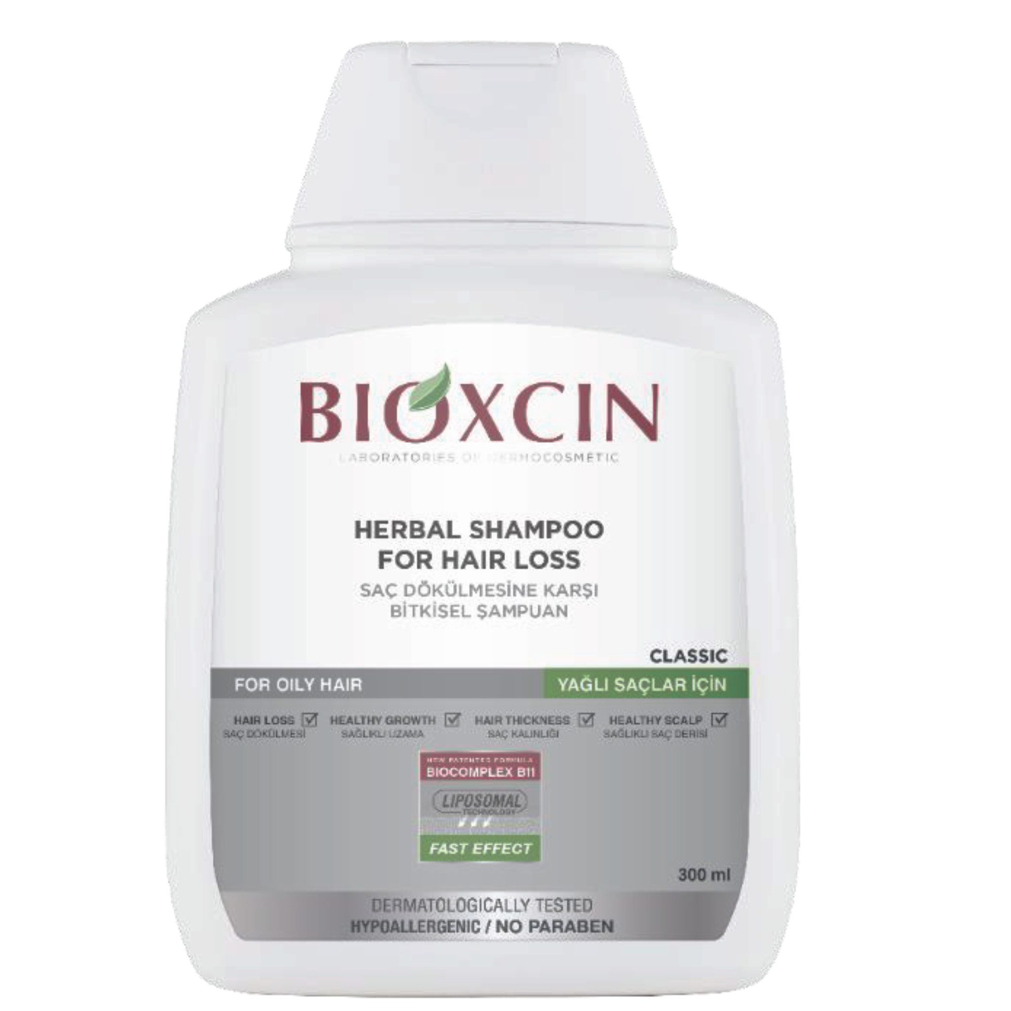 Bioxcin Haarshampoo Bioxcin Pflanzliches Shampoo gegen Haarausfall für fettiges Haar 300ml