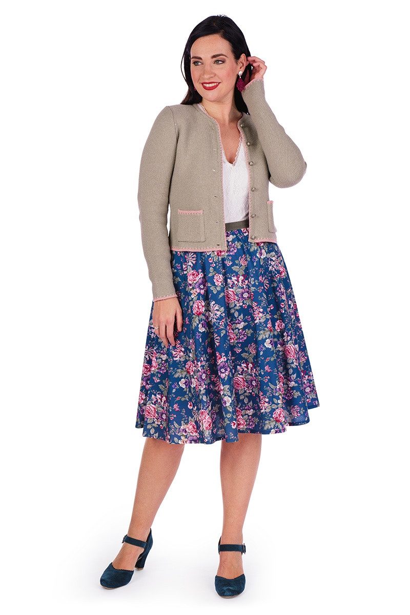 Berwin & Wolff Trachtenjacke Trachten Strickjacke - HELMINE - schilf/altrosé