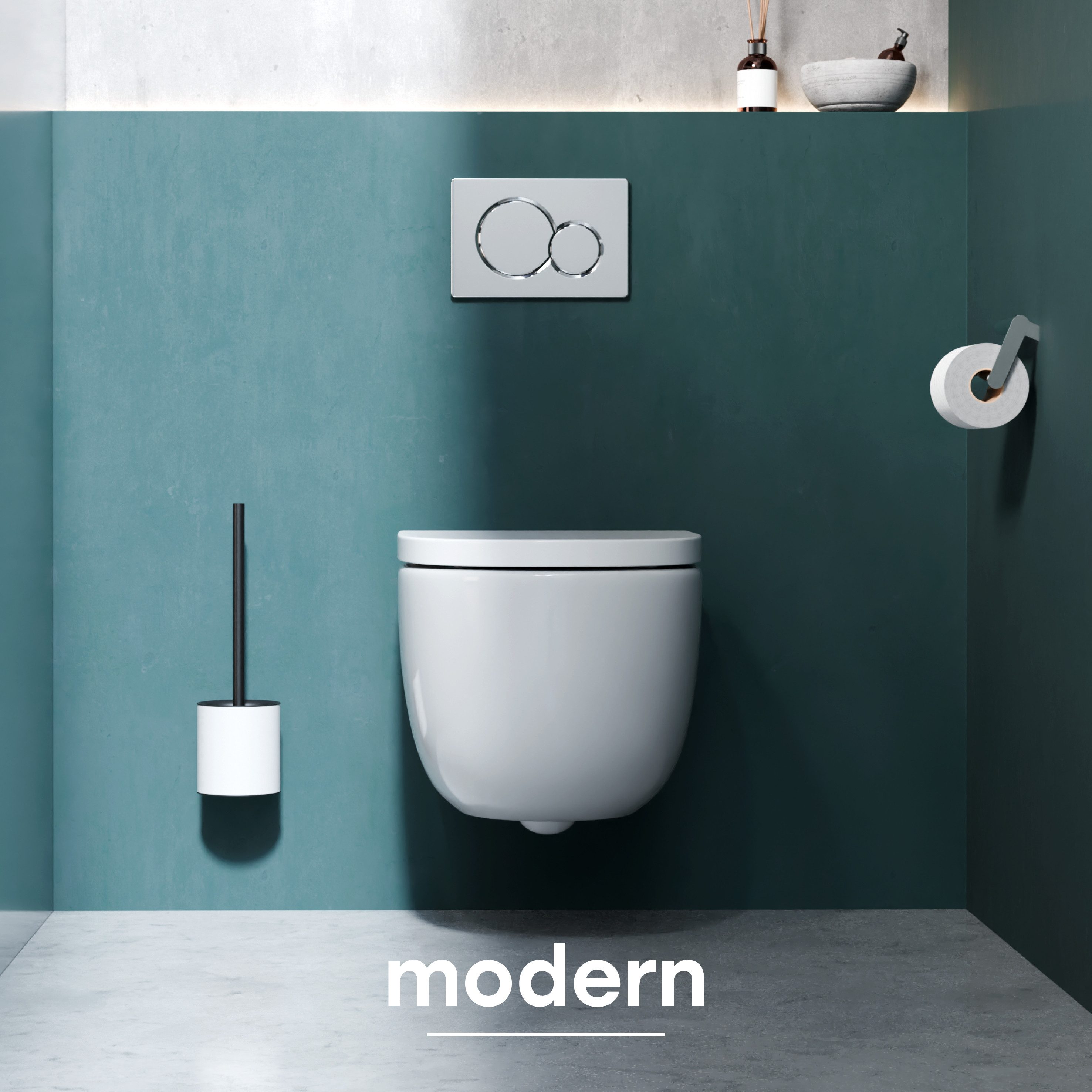 SAVEGA WC-Reinigungsbürste SAVEGA - Silikon Klobürste Wandmontage pulverbeschichteter Stahl, Toilettenreinigung, (Einzelset), Flexible Lamellenstruktur,Schonend – Bild 2 von 5