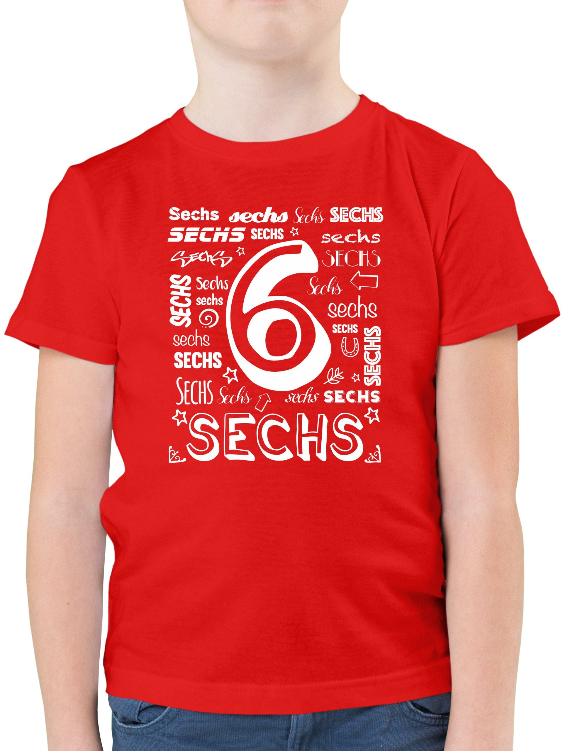 Shirtracer TShirt »6. Geburtstag Zahlen Jungen Kinder TShirt T
