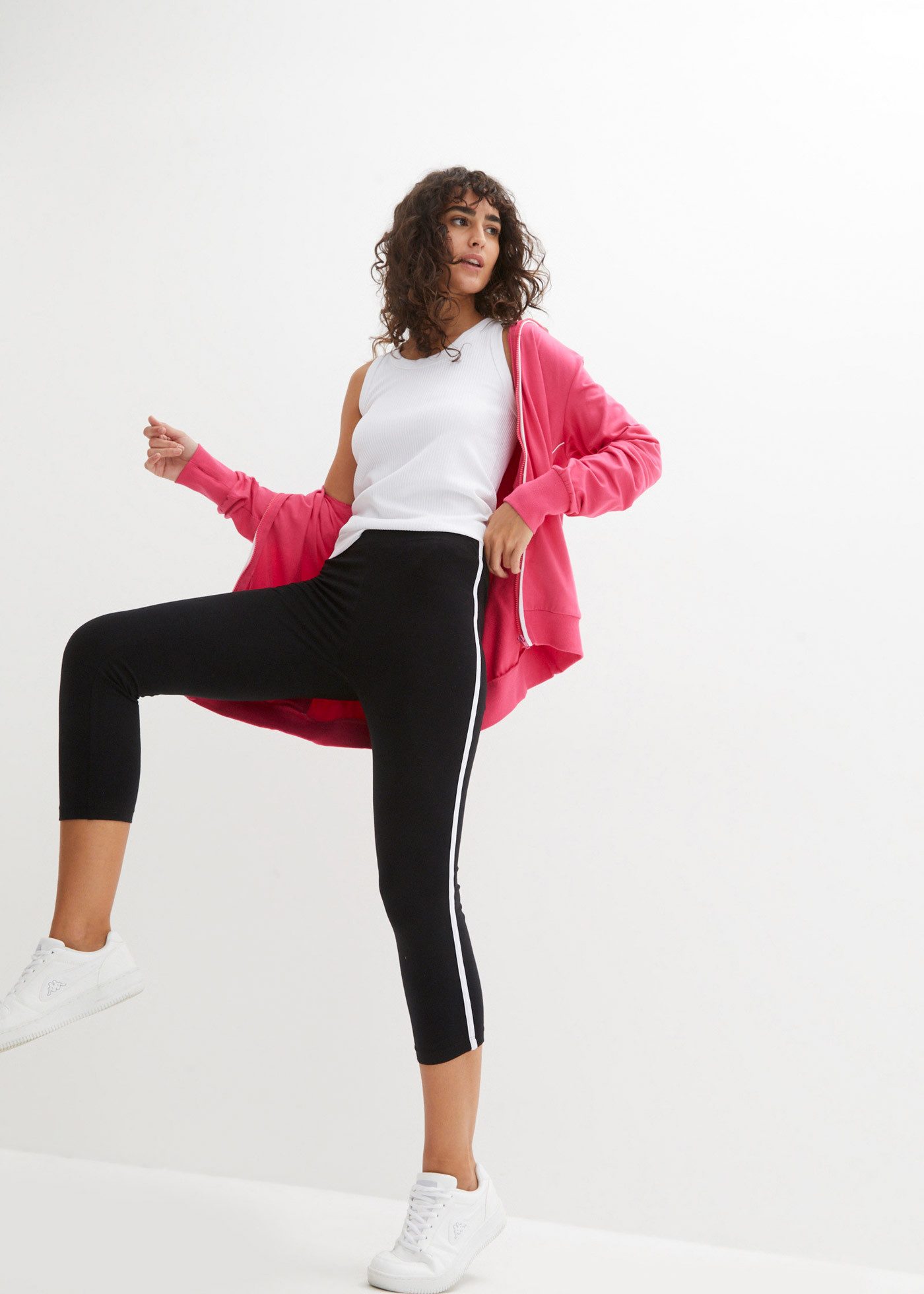 bonprix Trainingstights aus Baumwoll-Stretch-Material, mit Elasthan-Anteil, Skinny Fit