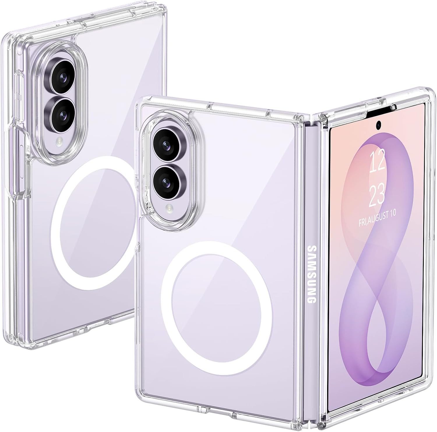 MSM Protech Handyhülle Hülle für Samsung Galaxy Z Fold 8 Ultra 5G Silikon Schutz MagSafe Klar – Bild 2 von 5