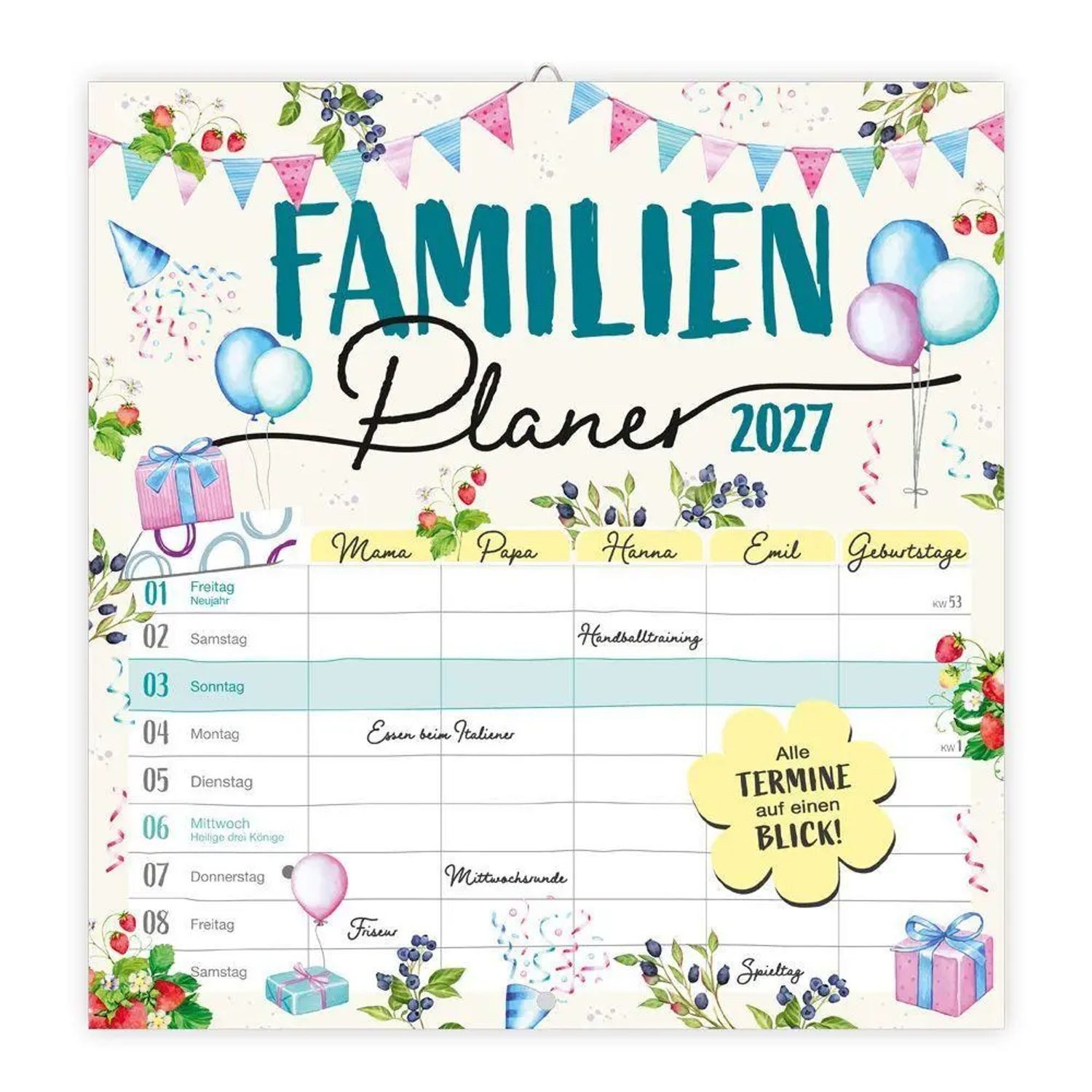 Trötsch Verlag Wandkalender TRÖTSCH - Broschürenkalender Familienplaner 2027