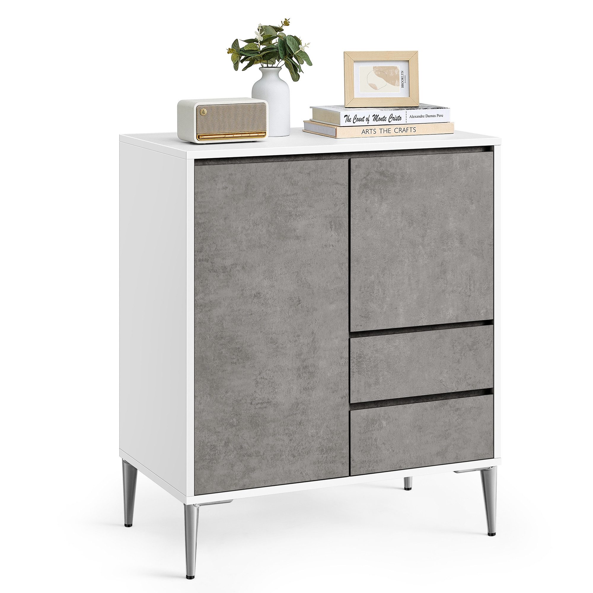 VASAGLE Buffet Aufbewahrungsschrank Sideboard mit Türen, günstig online kaufen