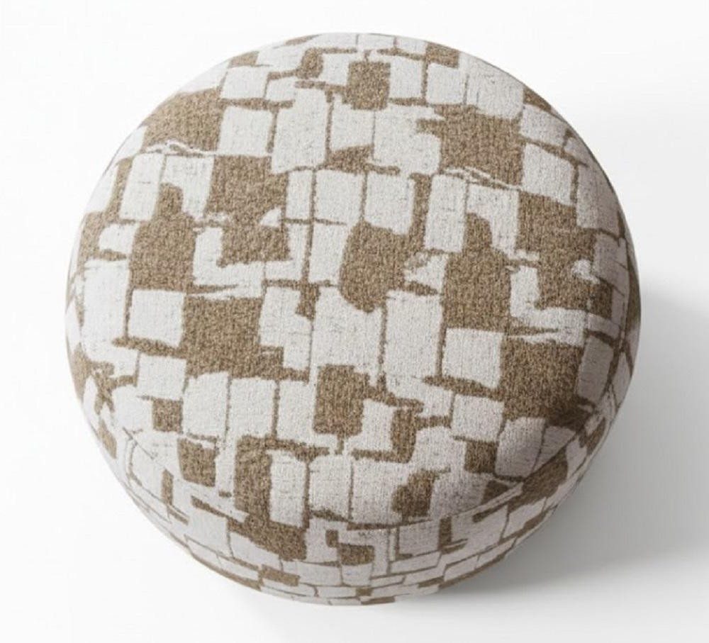 Xlmoebel Fußhocker Moderner Fußhocker in Beige mit weichem Sitzkissen aus Textil (1 St), Made in Europa