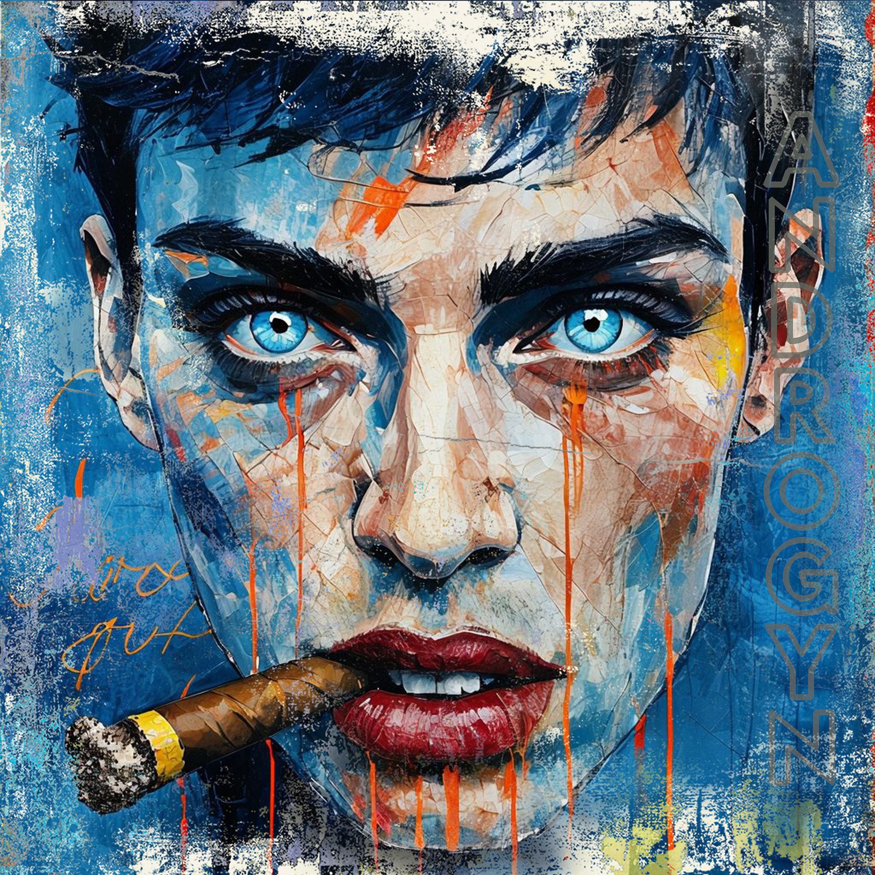 Luc Best Kunstdruck Androgyn Giclée – Limited Edition FineArt-Druck auf Museumspapier, Androgyn, Wandbild - handsigniert, nummeriert, gestempelt, Echtheitszertifikat