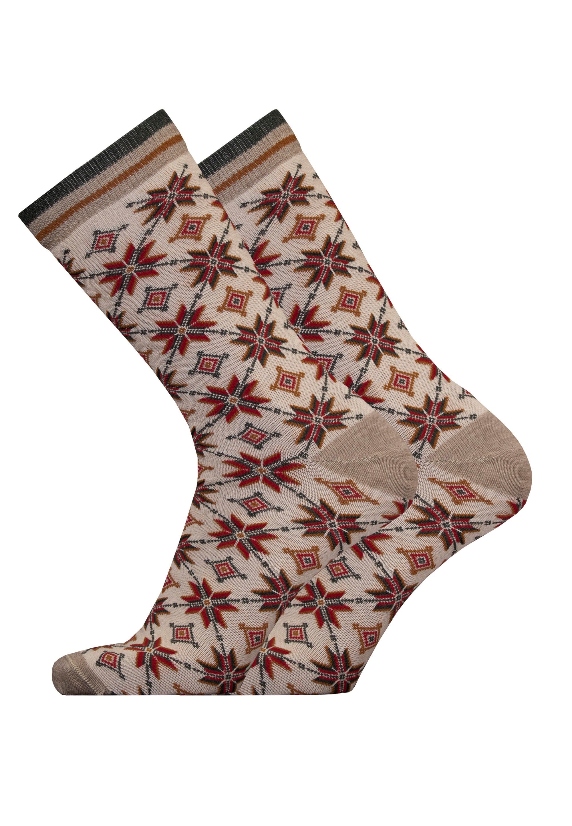 UphillSport Socken AUTUMN STAR 2er Pack (2-Paar) in atmungsaktiver Qualität sand