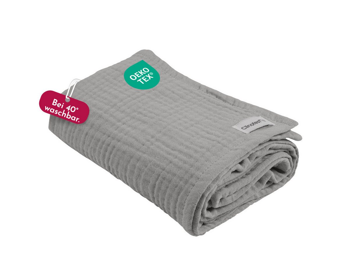 Babydecke Musselintuch für Babys 80x80cm, 100% Musselin-Baumwolle, Clinotest, waschbare Mulltücher ohne Einlaufen - saugstarke Baby Spucktücher