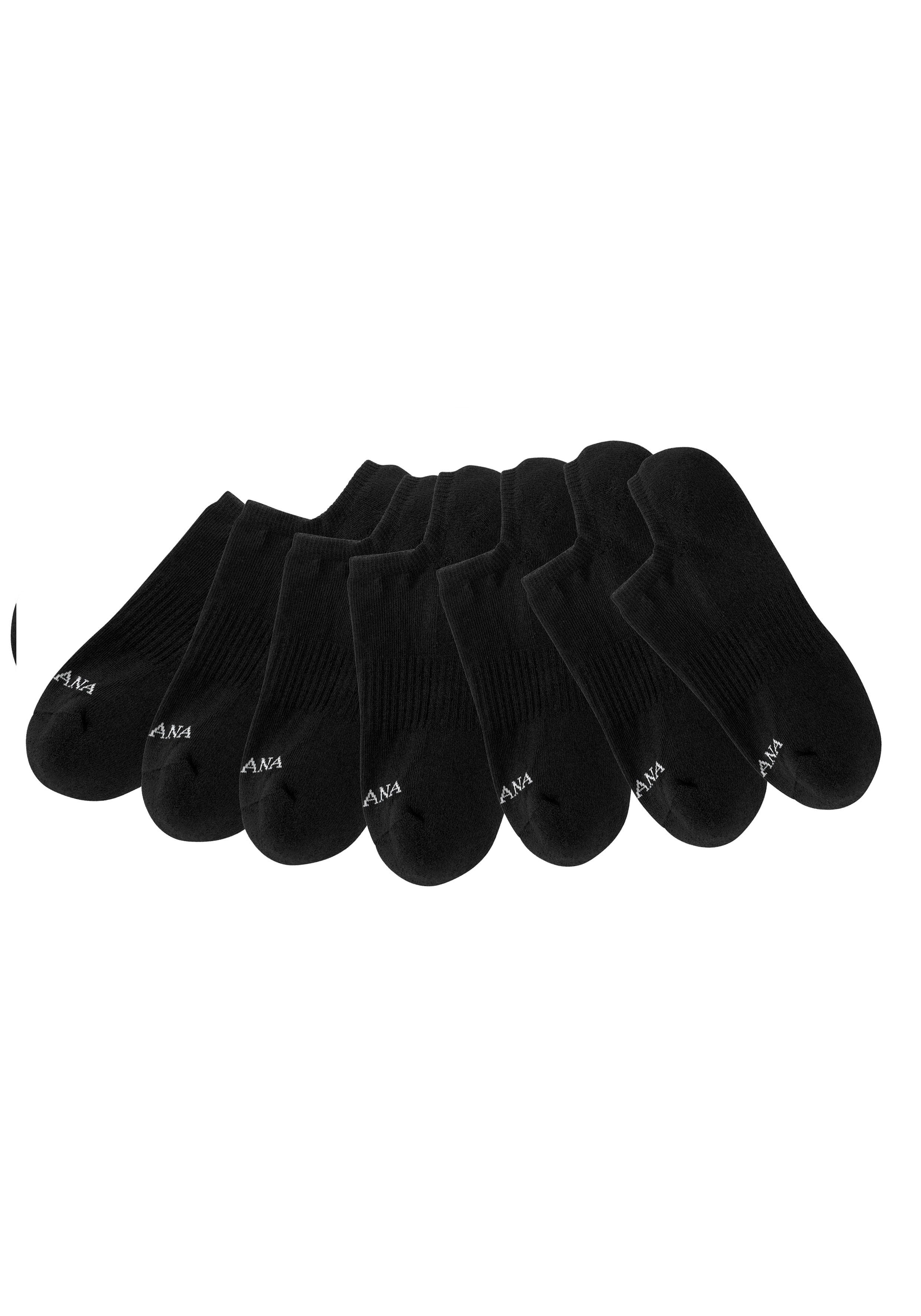 LASCANA ACTIVE Sneakersocken (Set, 7x 7-Paar) Fußfrottee schwarz mit