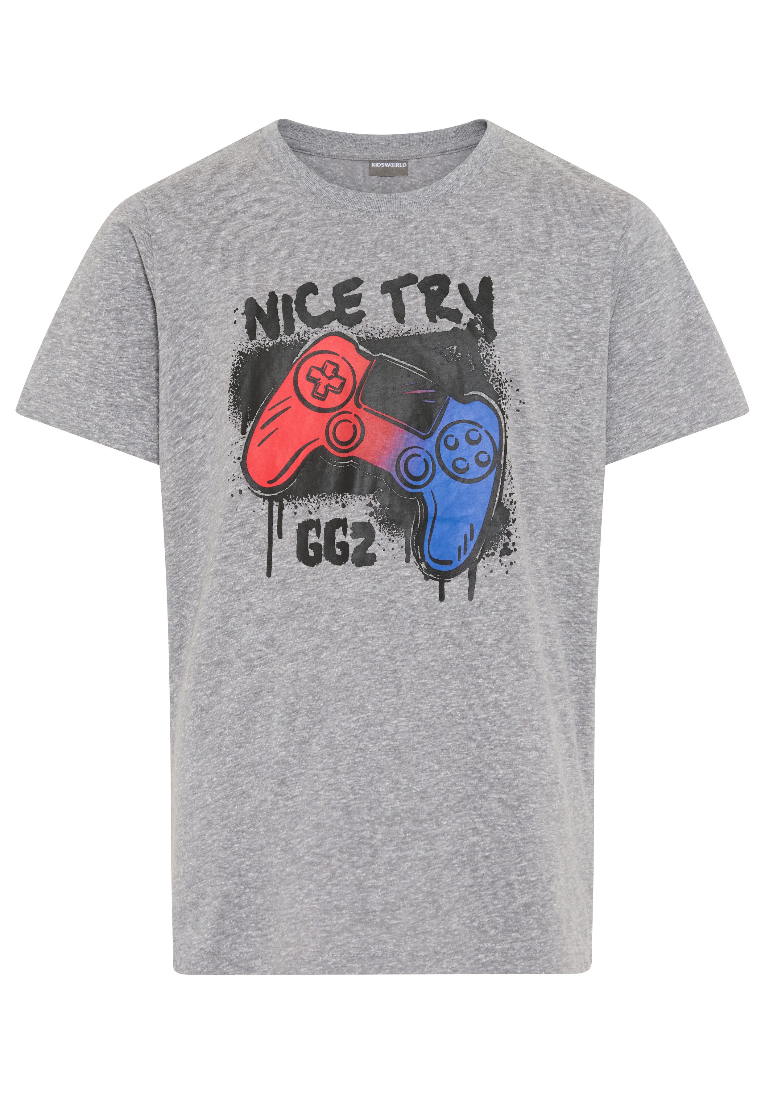 T-Shirt Gamer-Druck: NICE TRY