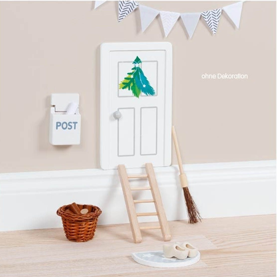 goki Wichteltür Wichteltür (packung, 5 St., set), Leicht in die Weihnachtsdekoration integrierbar