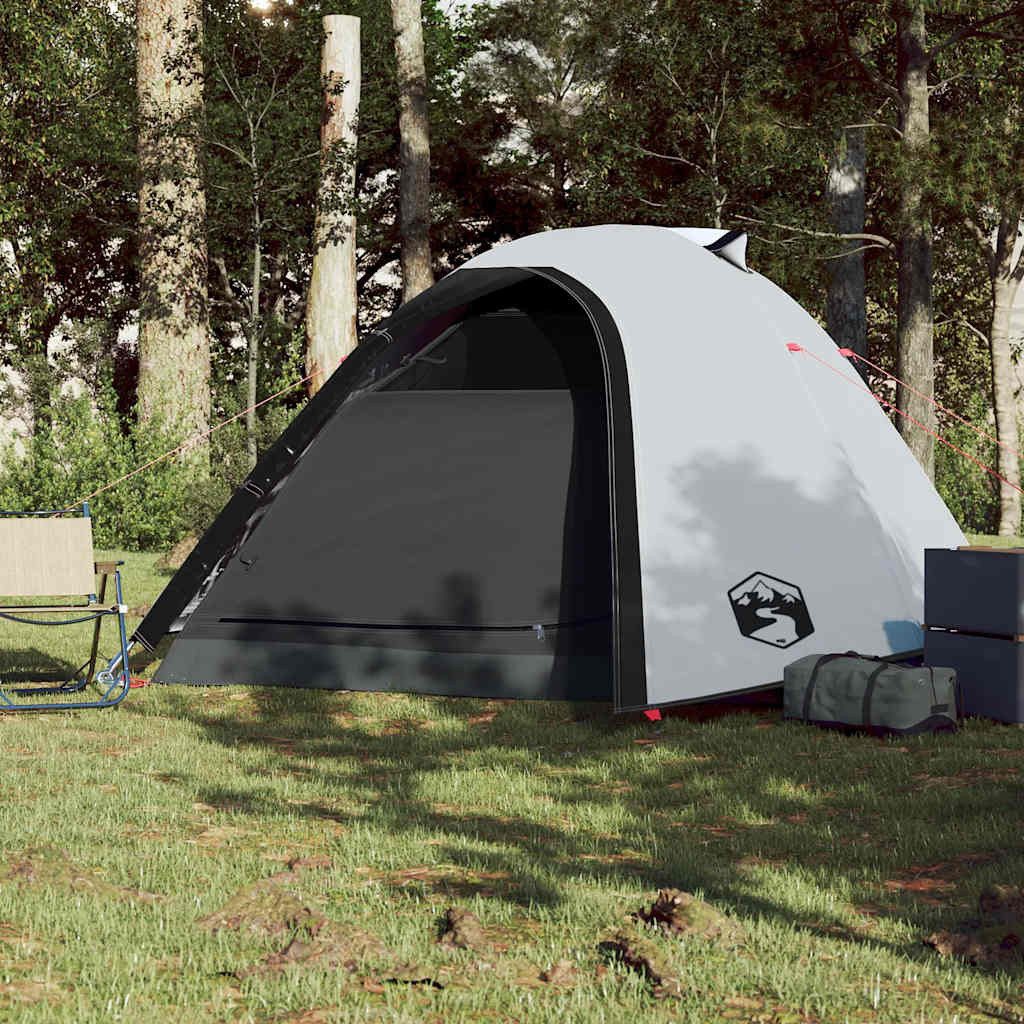 furnicato Faltzelt Campingzelt Kuppel 260x212x140 cm Weiß, (1 tlg), Wetterfestes Familienzelt mit E-Anschluss und integrierten Netzwänden