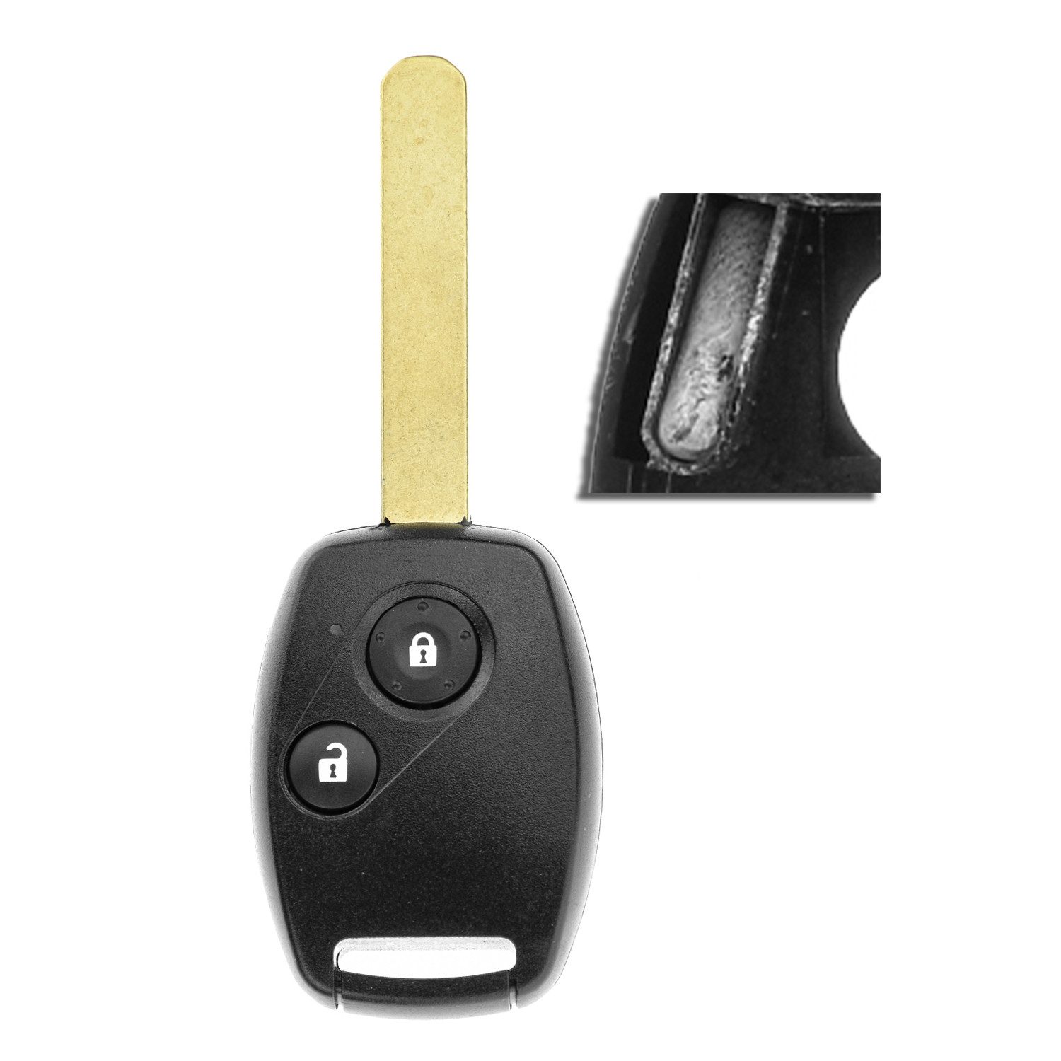 mt-key Schlüsseltasche 2 Tasten Auto Fernbedienung Funk Schlüssel 434MHZ (Set), für Honda Accord (VII, 03–05); Accord (VII, 06–09); Accord (VIII, ...