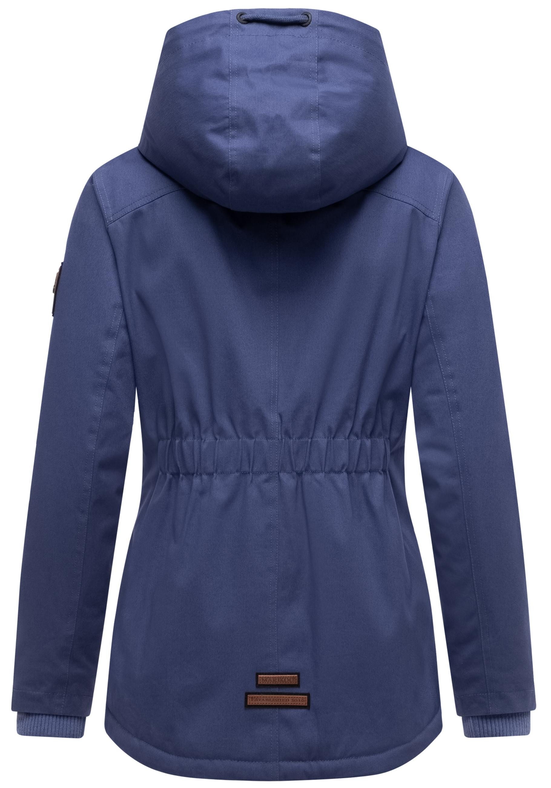 Marikoo Winterjacke Bikoo sportliche Damen Outdoor Baumwolljacke mit Kapuze